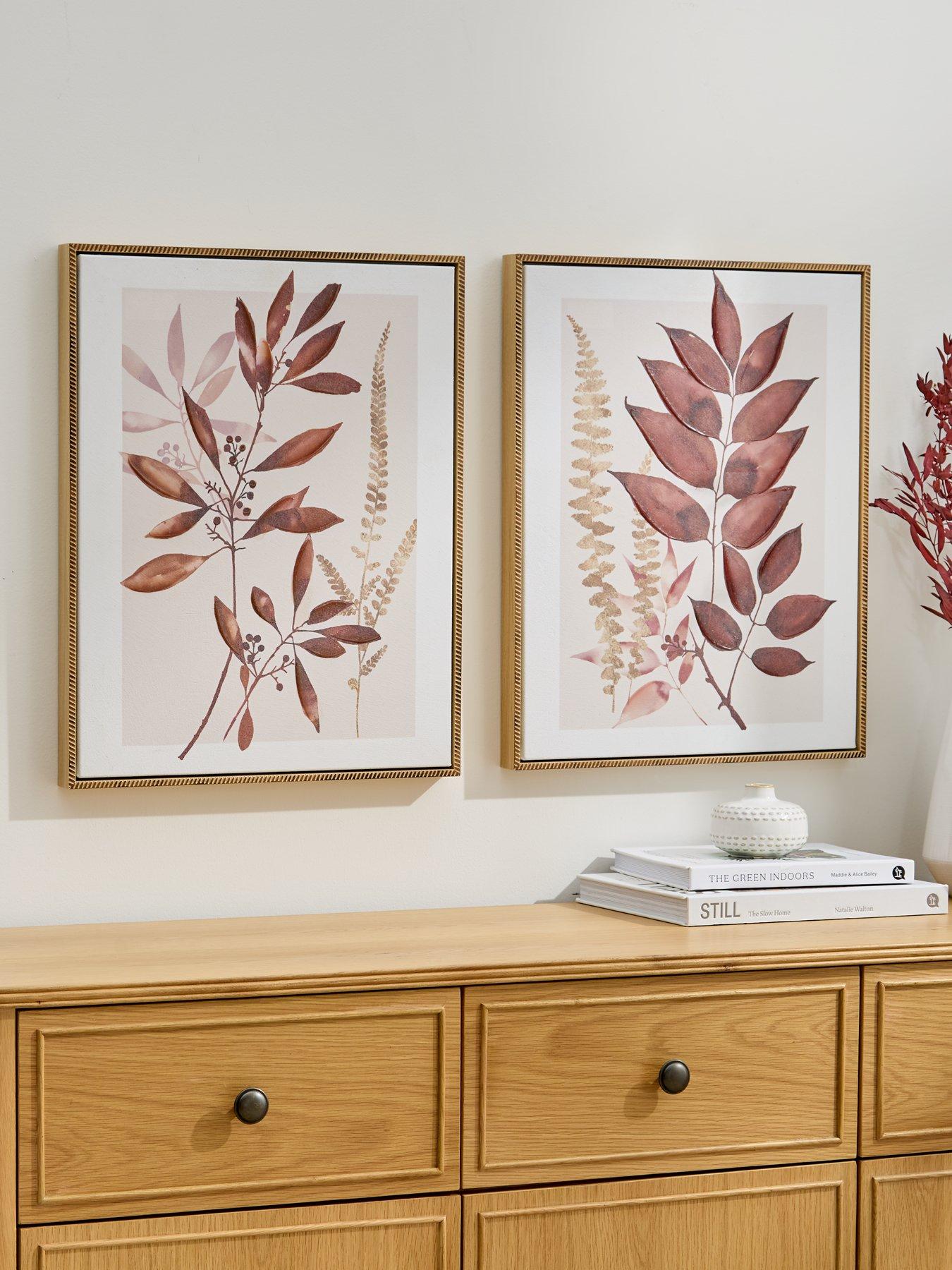 very-home-dried-leaf-canvas-wall-art-ndash-set-of-2