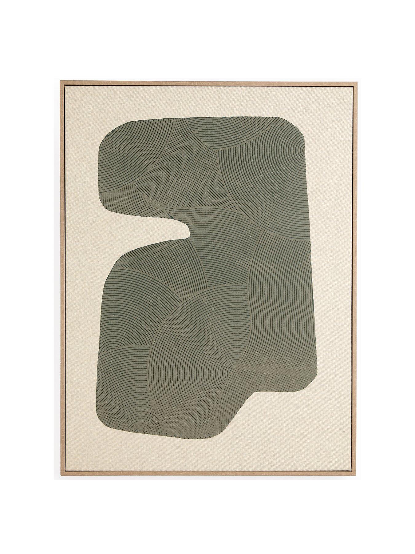 Image 2 of 6 of The Very Collection Green Abstract Canvas 80x60cm