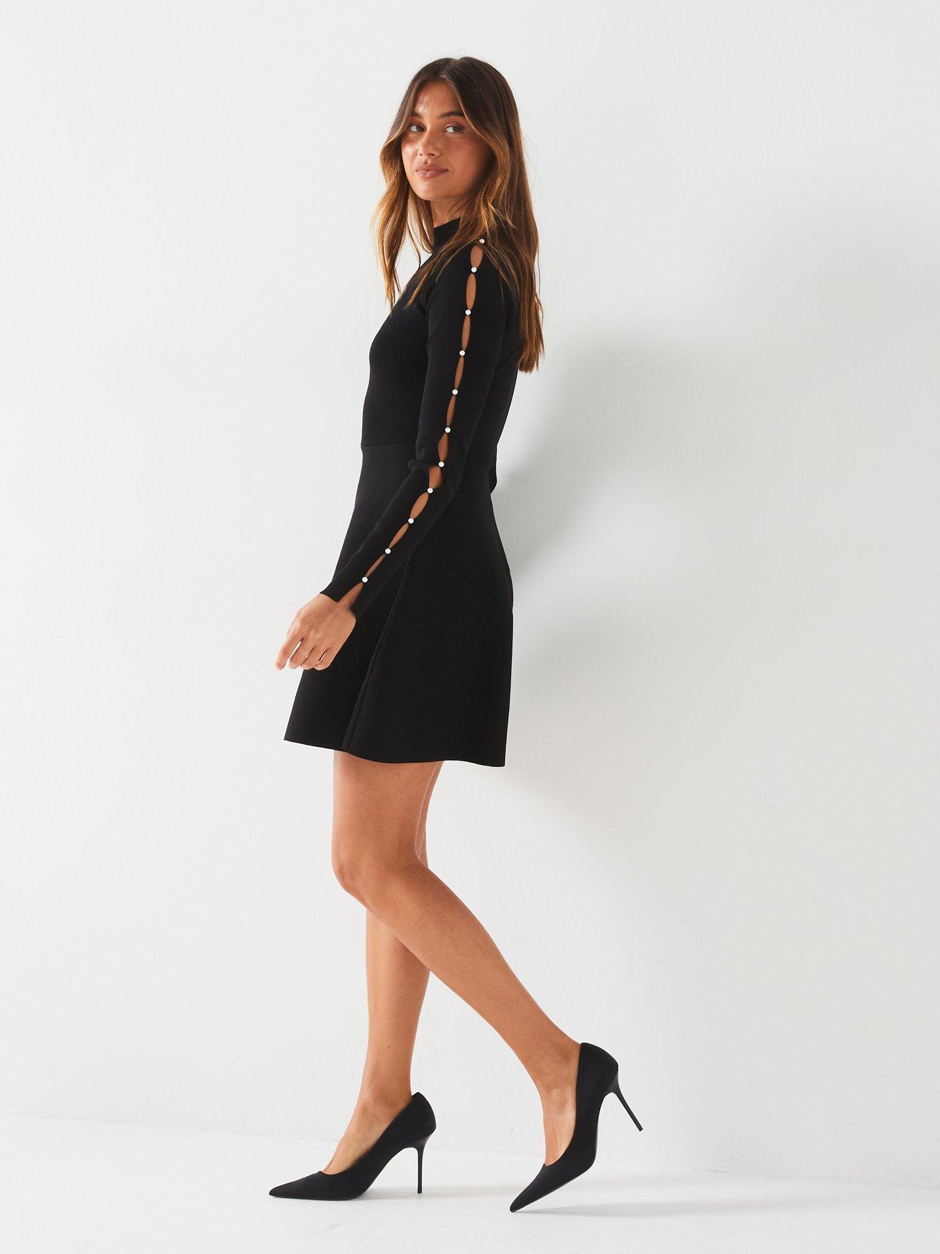 v-by-very-compact-knitted-skater-dress-blackoutfit