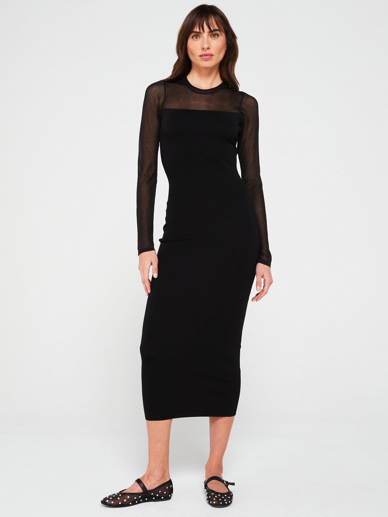 v-by-very-mesh-yoke-compact-knit-pencil-dress-blackback