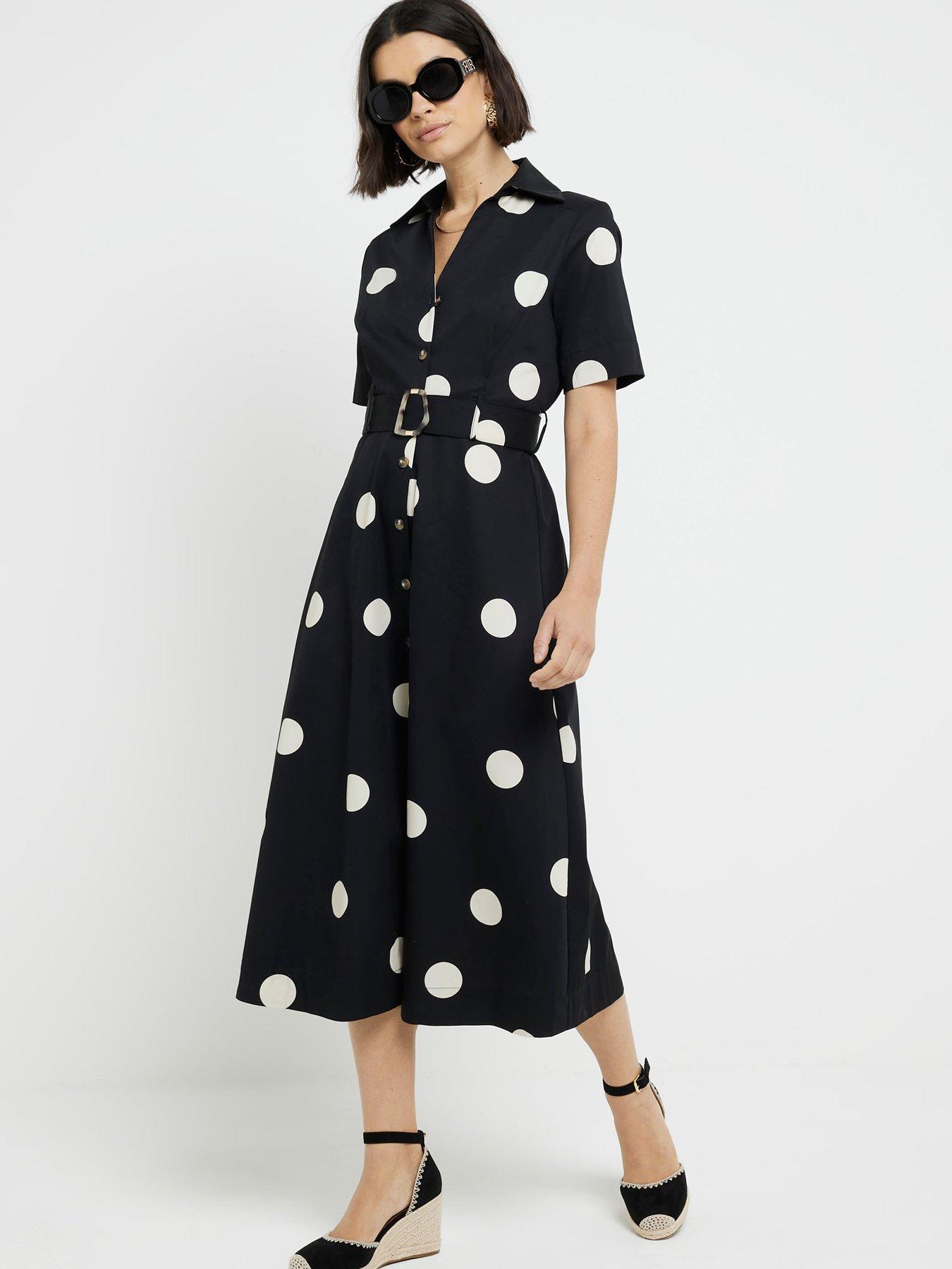 river-island-polka-dot-shirt-midi-dress-black