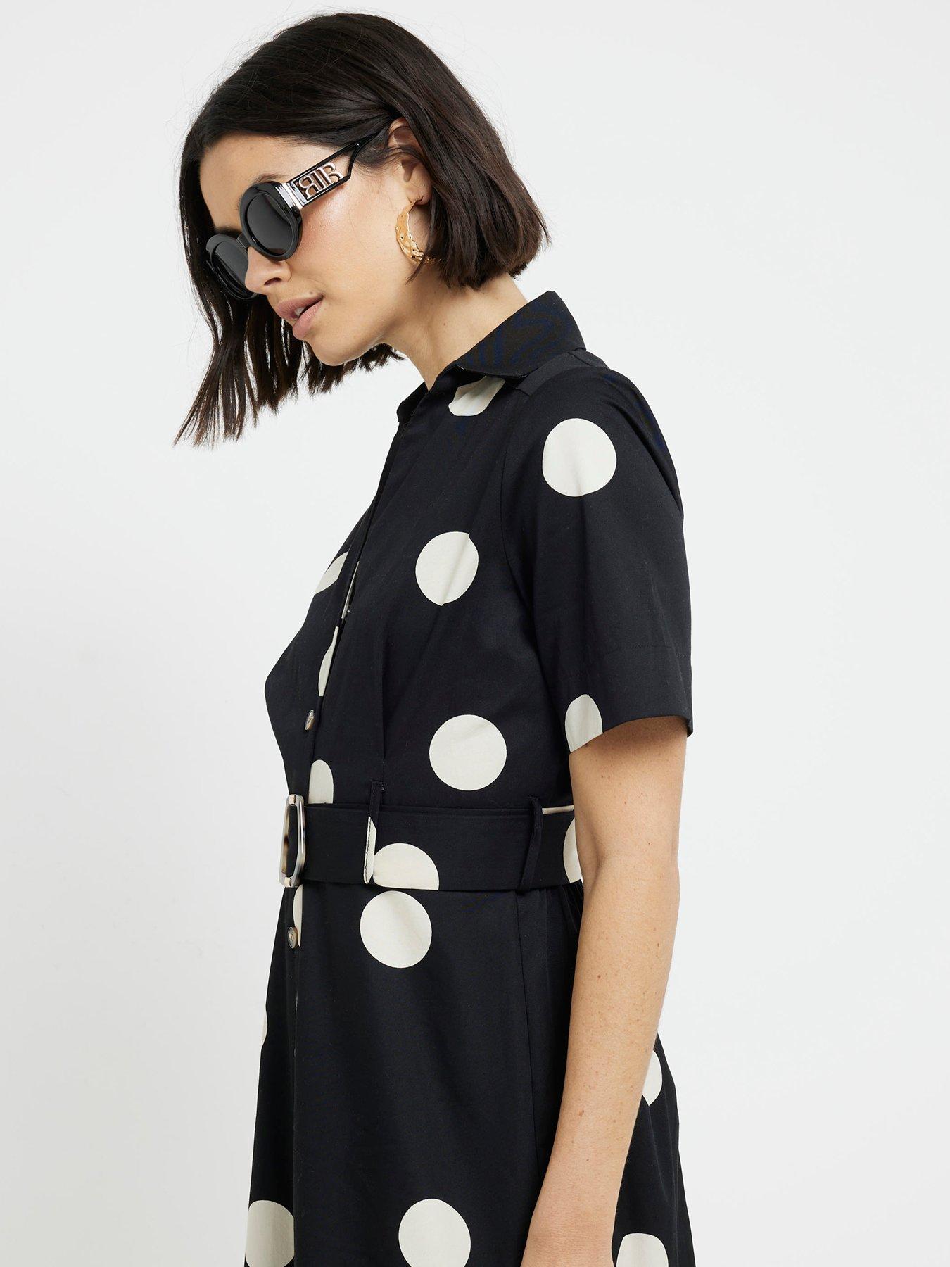 river-island-polka-dot-shirt-midi-dress-blackoutfit