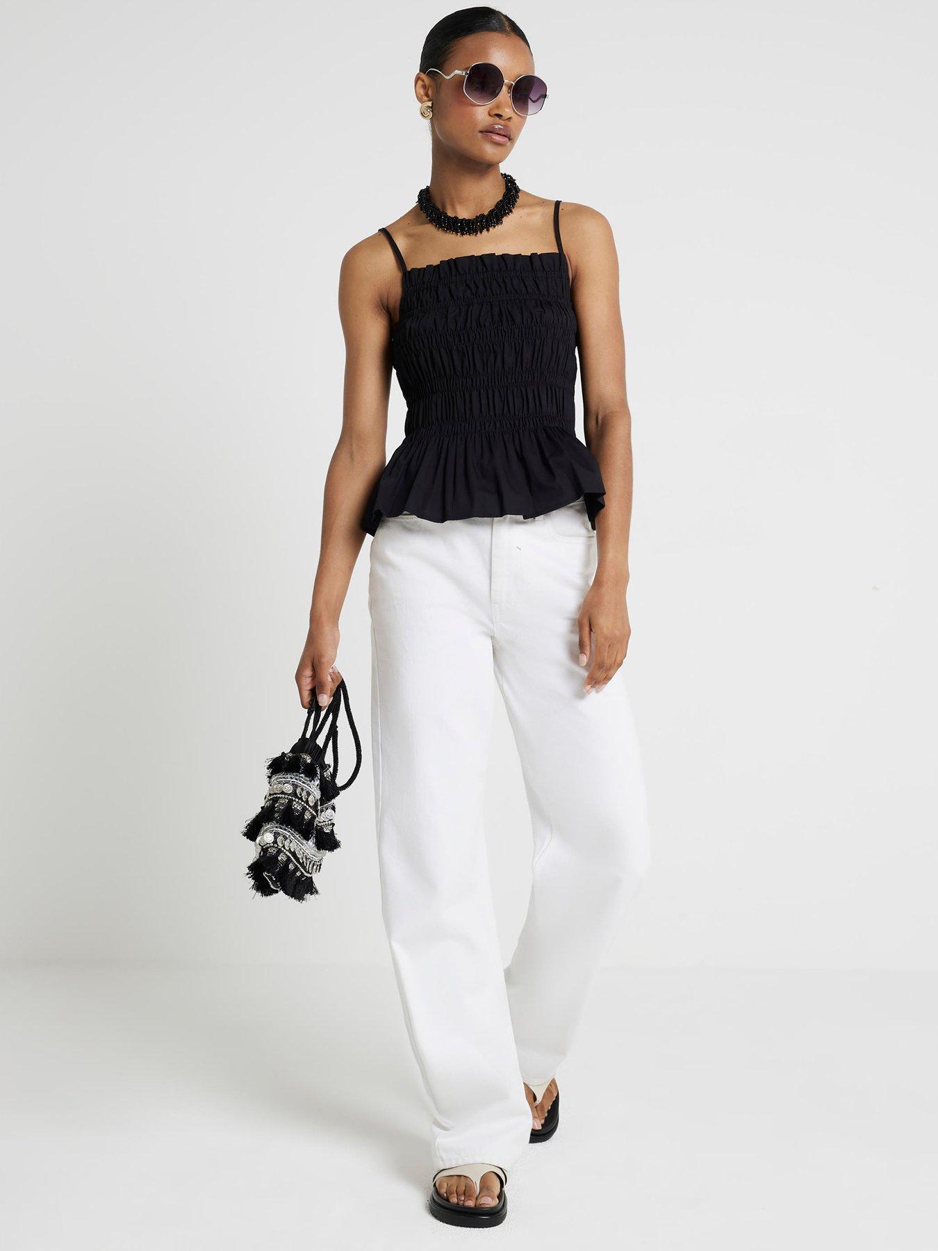 river-island-ruched-cami-top-blackback