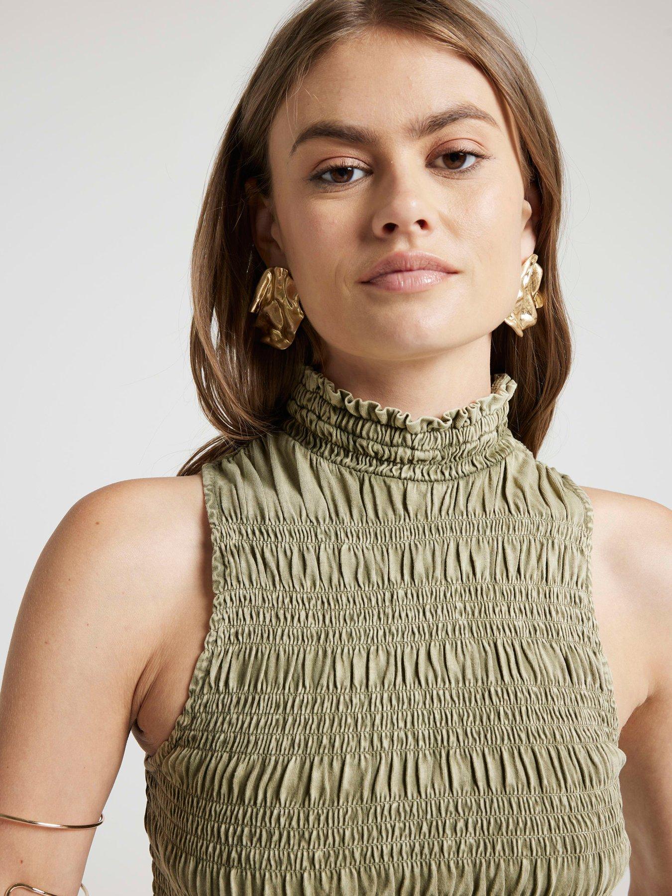 river-island-shirred-halterneck-top-greenoutfit