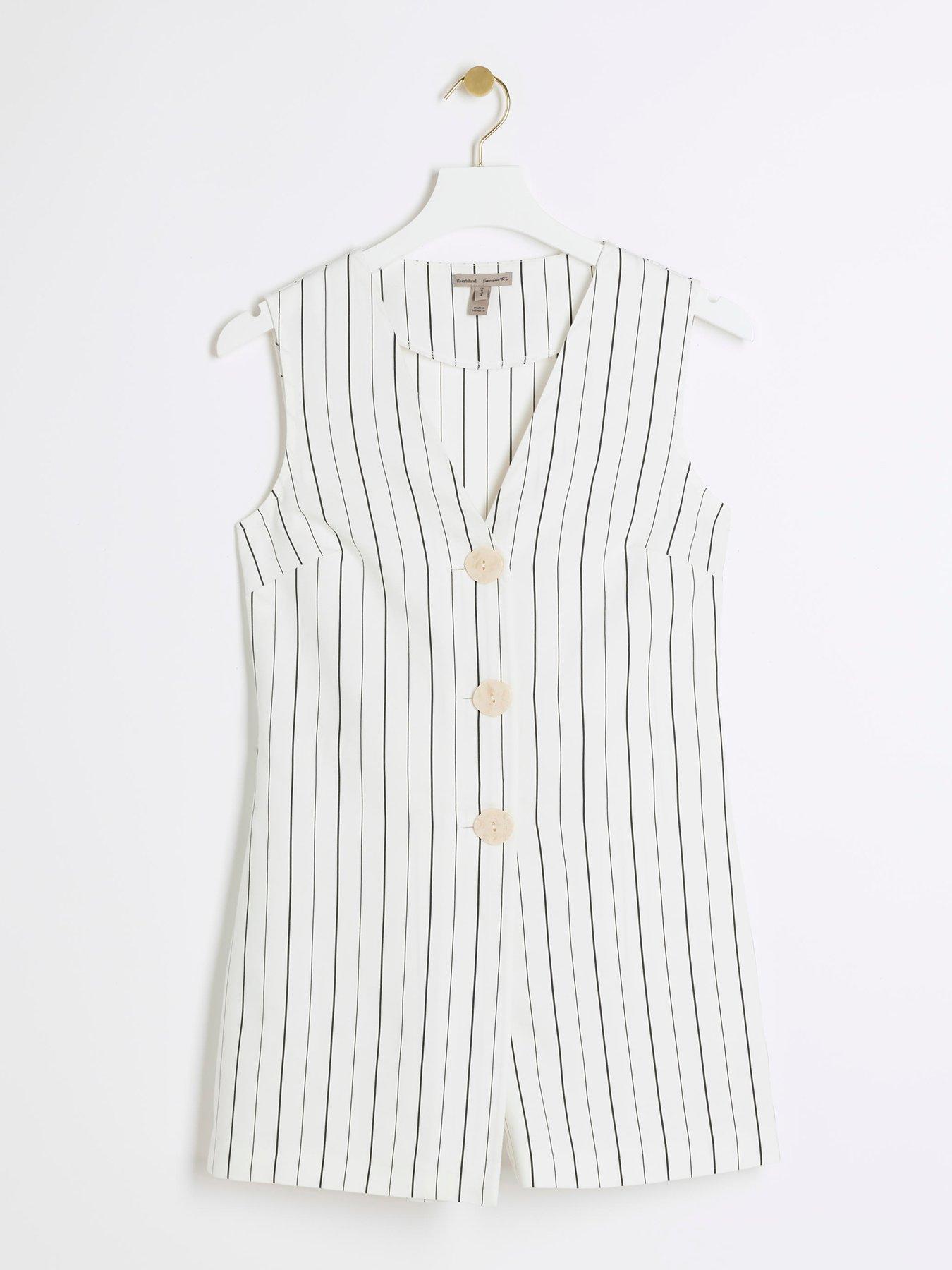 river-island-button-down-romper-creamoutfit