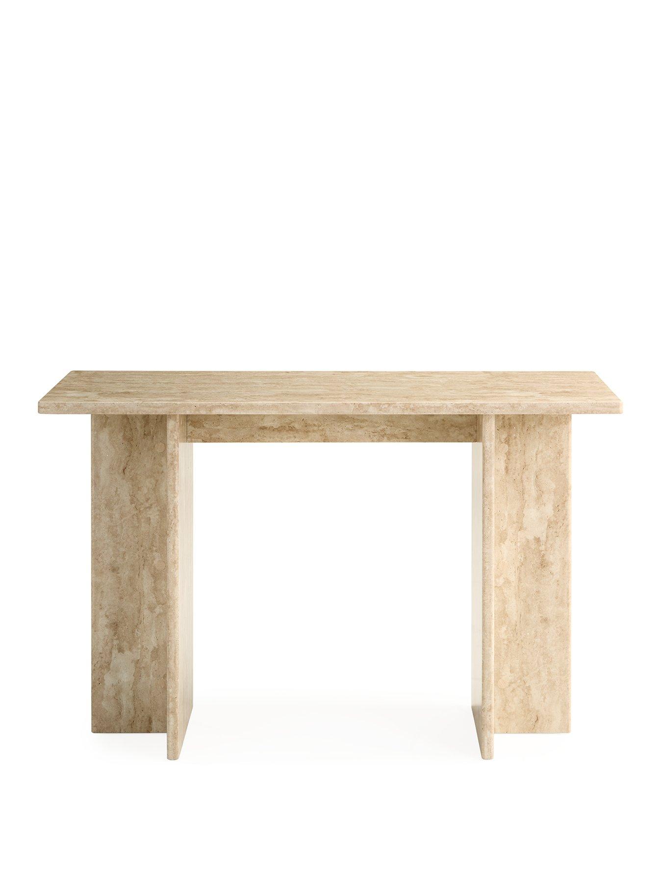 Image 2 of 7 of Very Home Bloc Stone Effect&nbsp;Console Table&nbsp;- FSC&reg; Certified