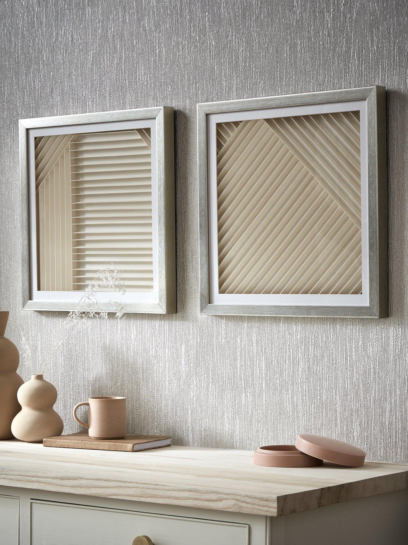 Image of Art For The Home Art For The Home Linear Luxe Set Of 2 Framed Art