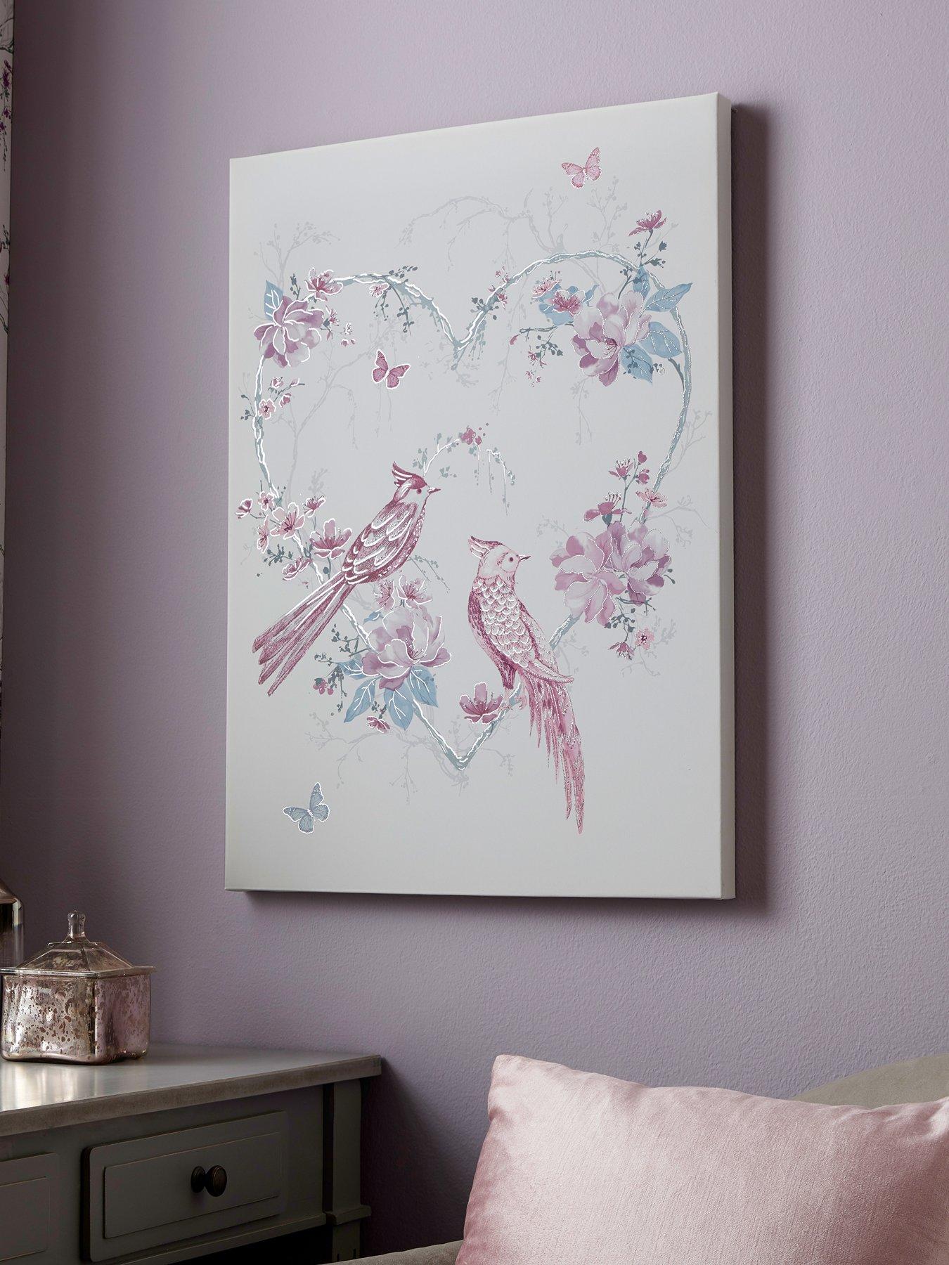 undefined Art For The Home Elegant Songbird Canvas With Metallic Foil A &  Glitter