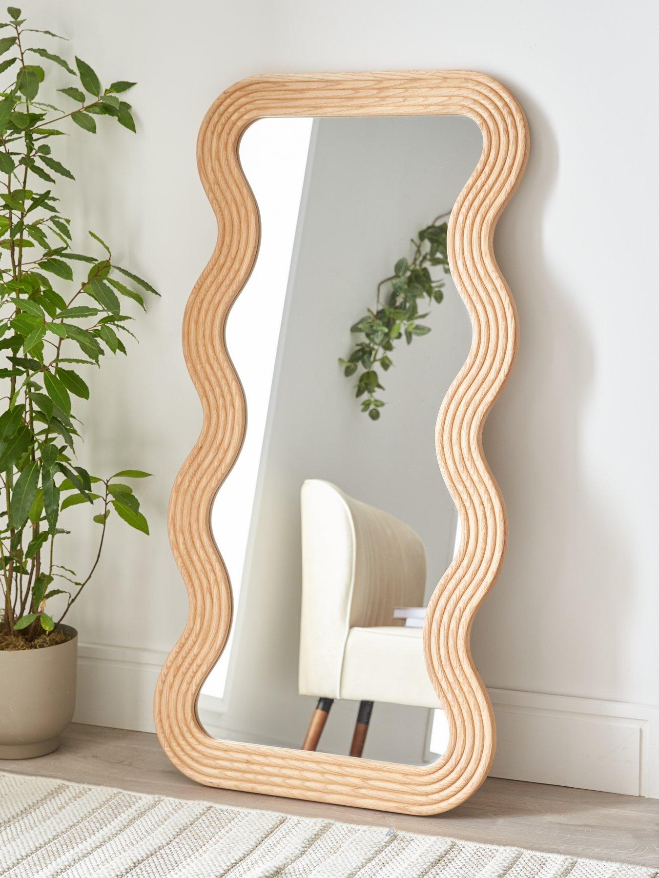 The Very Collection Wiggle Wooden Leaner Mirror 120x60cm