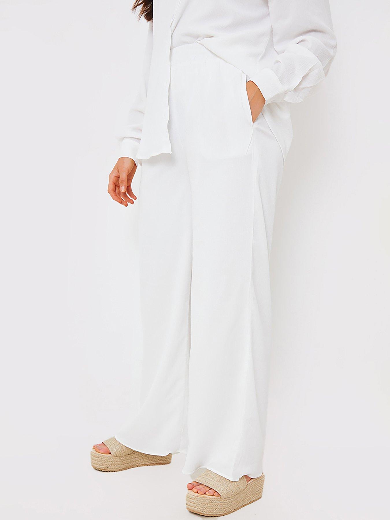 in-the-style-hannah-brown-white-linen-look-wide-leg-trousersoutfit