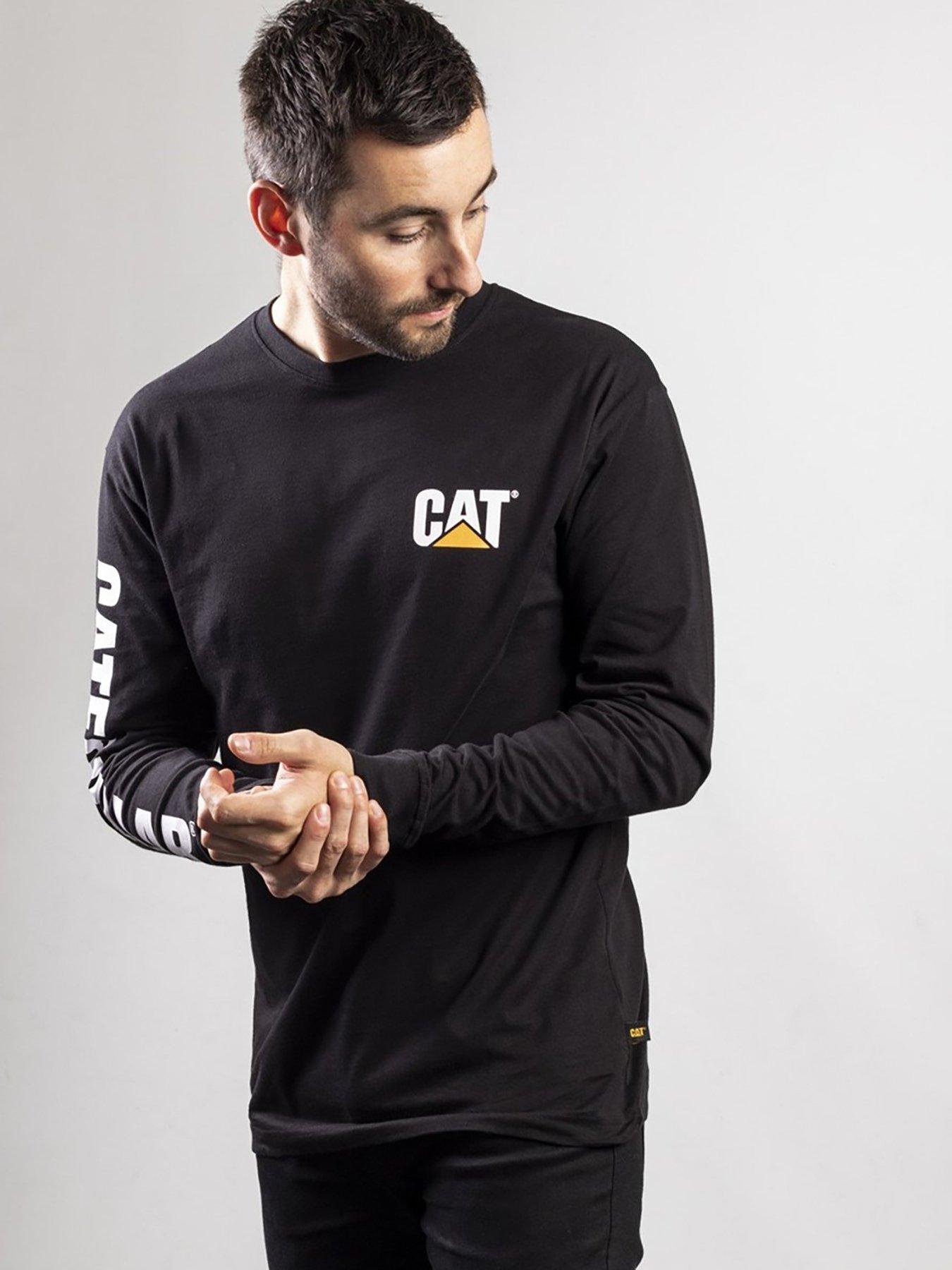 Image of CAT Trademark Long Sleeve T-shirt - Black