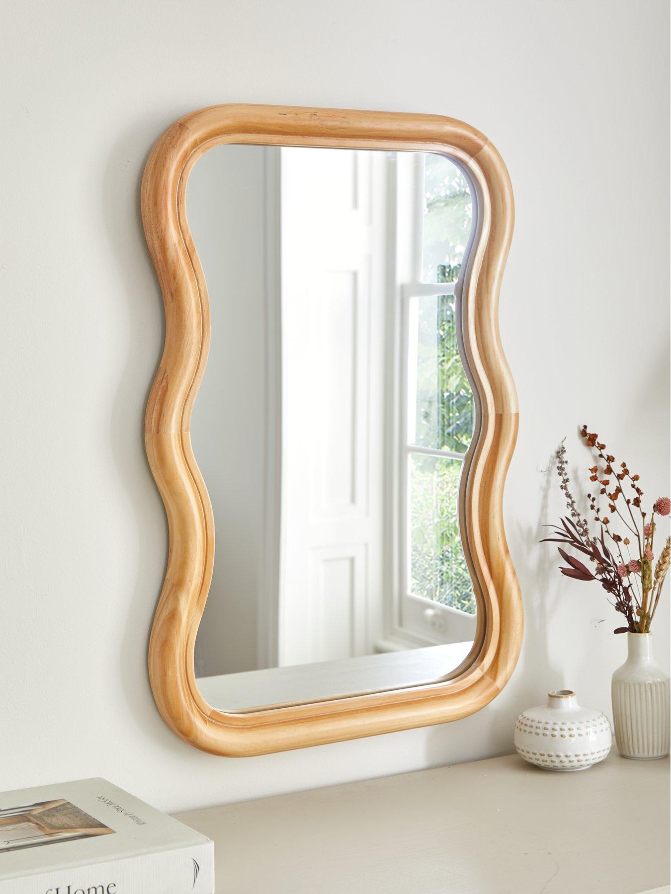 Image 1 of 4 of The Very Collection Wiggle Wooden Mirror 60x40cm