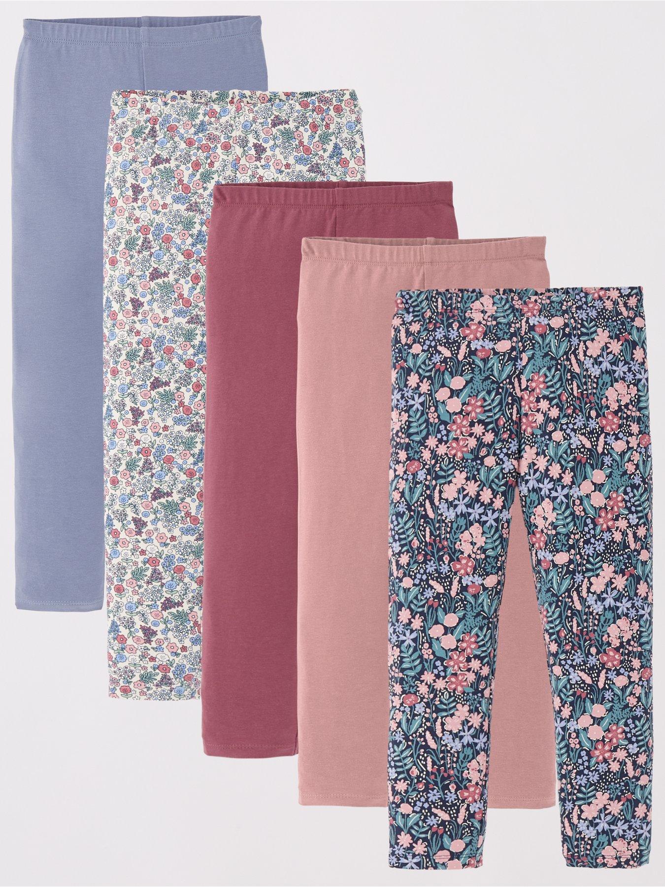 mini-v-by-very-girls-5-pack-floral-leggings