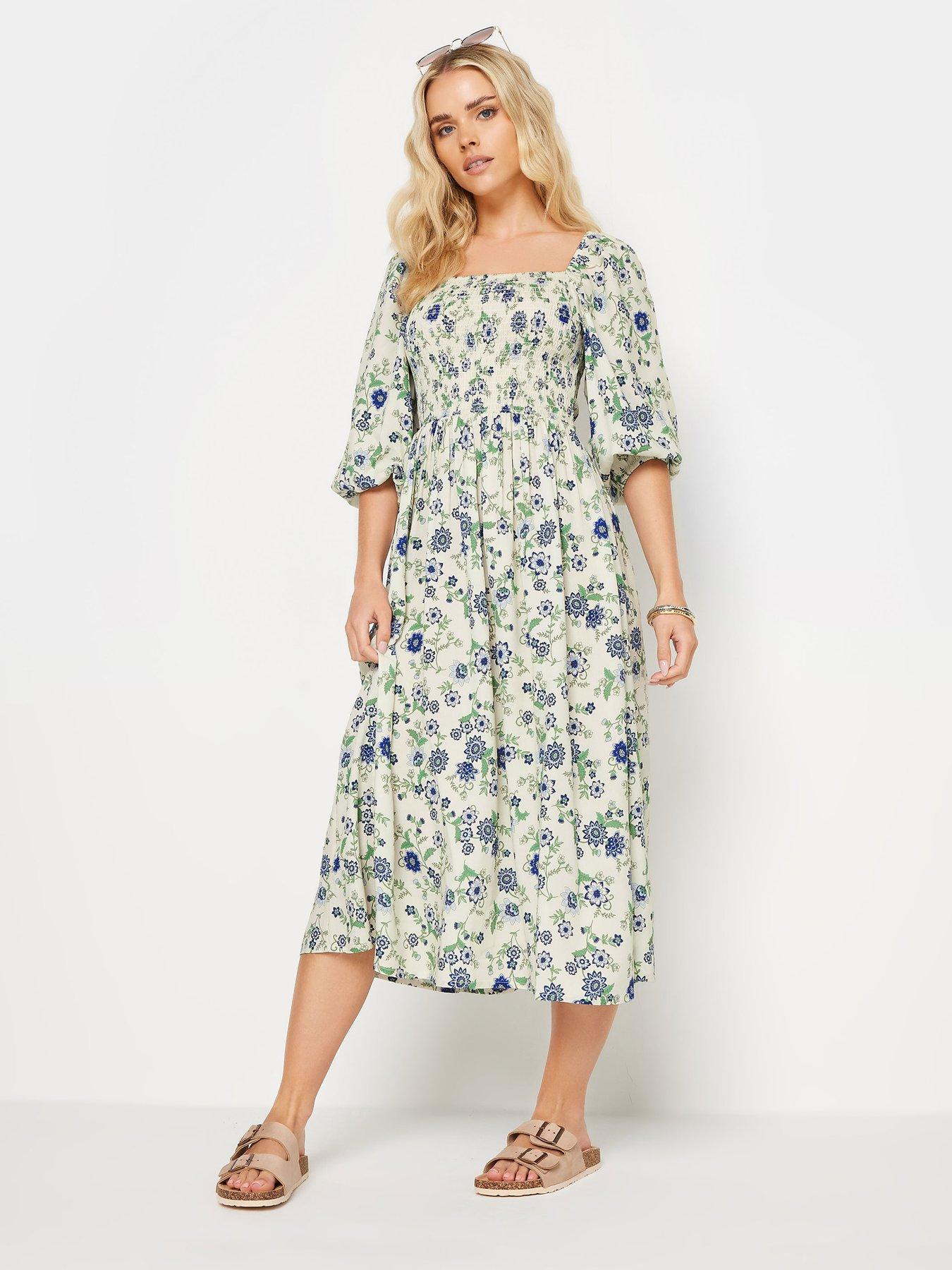 pixiegirl-petite-blue-furnishing-floral-midi-dressback