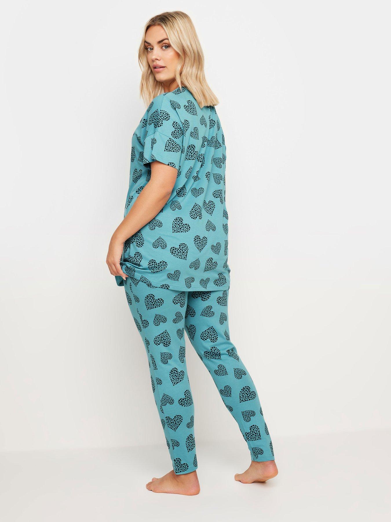 yours-curve-heart-cluster-sleep-tee-tapered-pj-set-bluestillFront