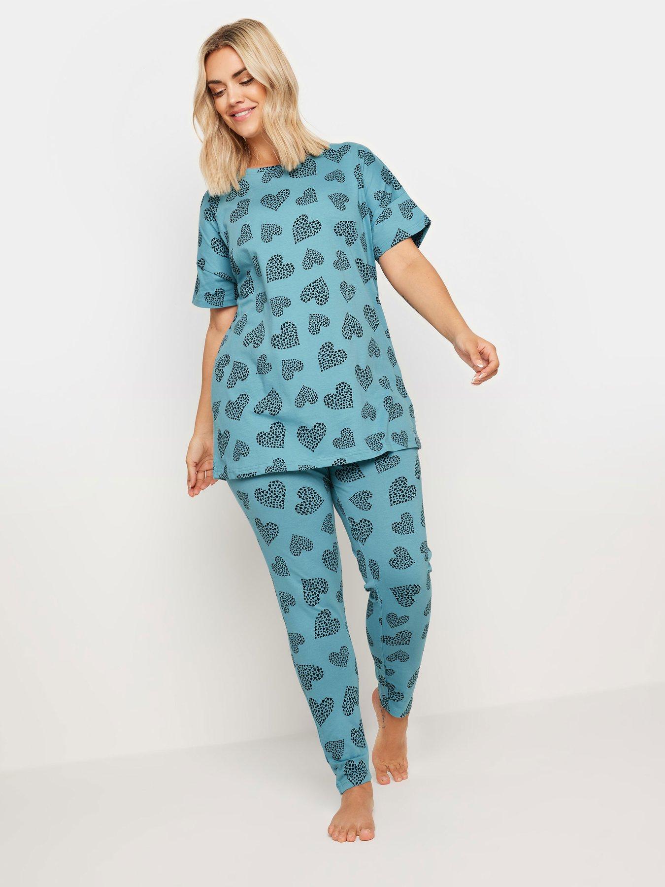 yours-curve-heart-cluster-sleep-tee-tapered-pj-set-blueback