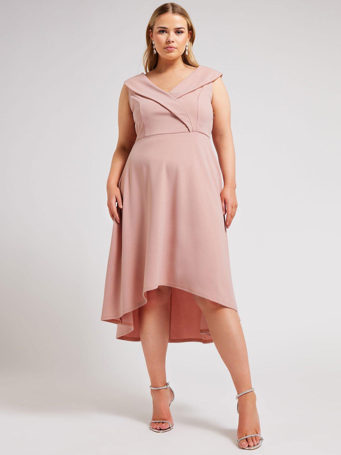 yours-curve-tuxedo-high-low-dress-pink