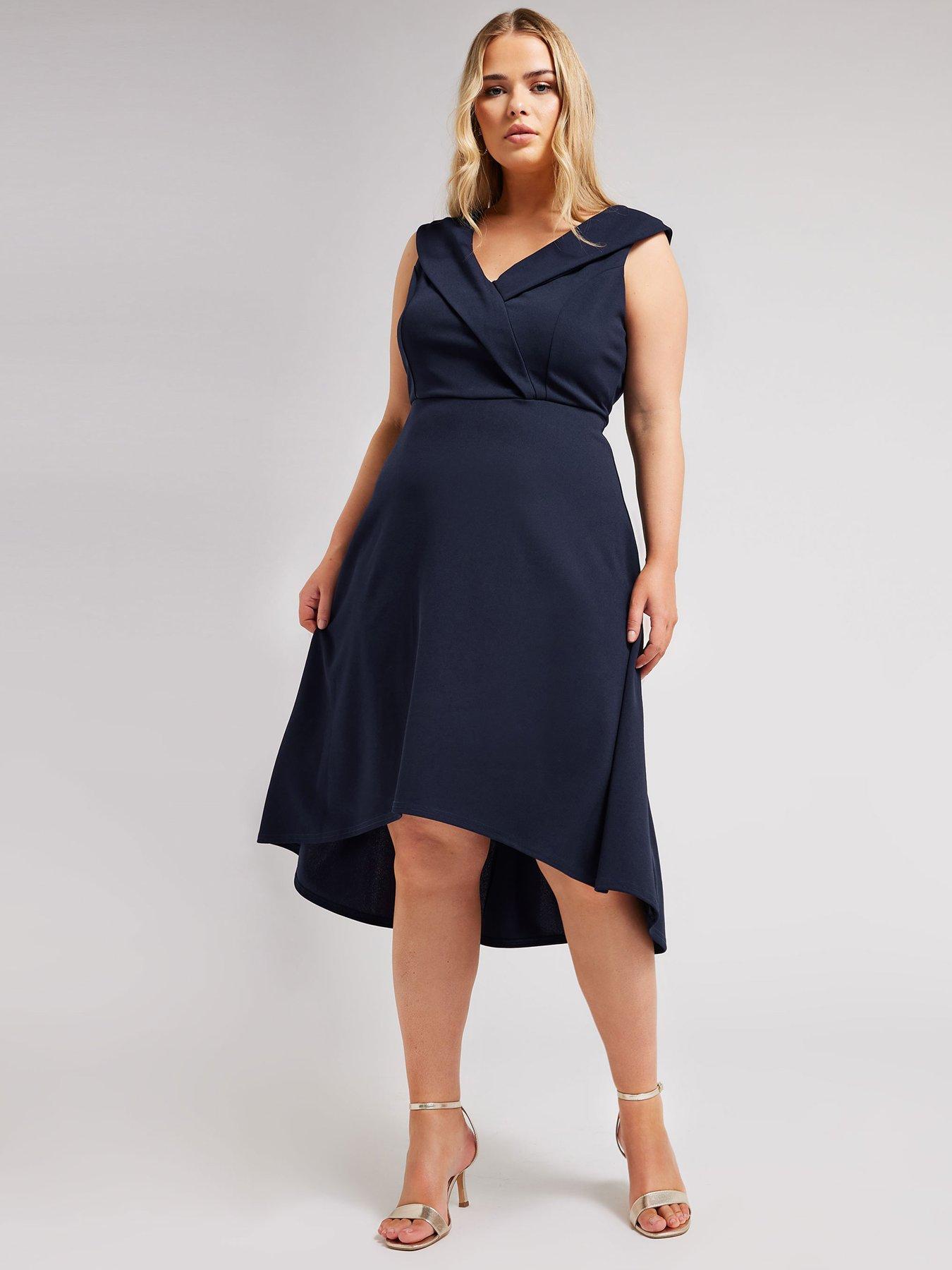 yours-curve-tuxedo-high-low-dress-blueback