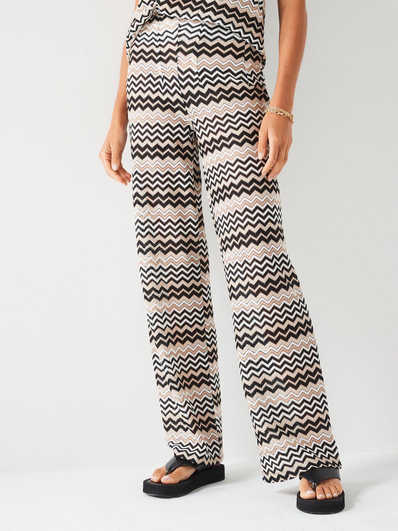 v-by-very-geometric-printnbspcrochetnbsptrouser-multifront