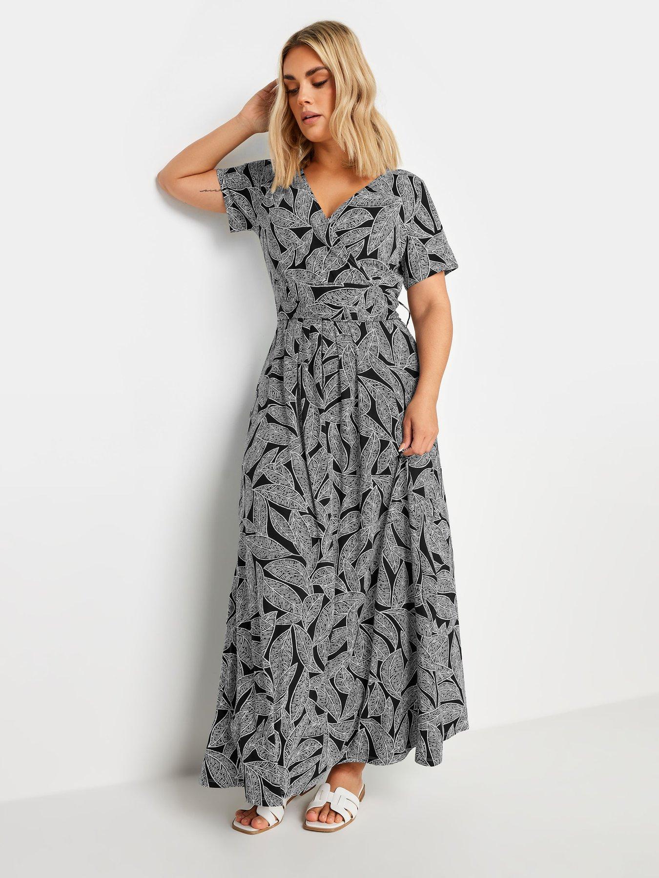 yours-leaf-print-wrap-maxi-dress-monoback