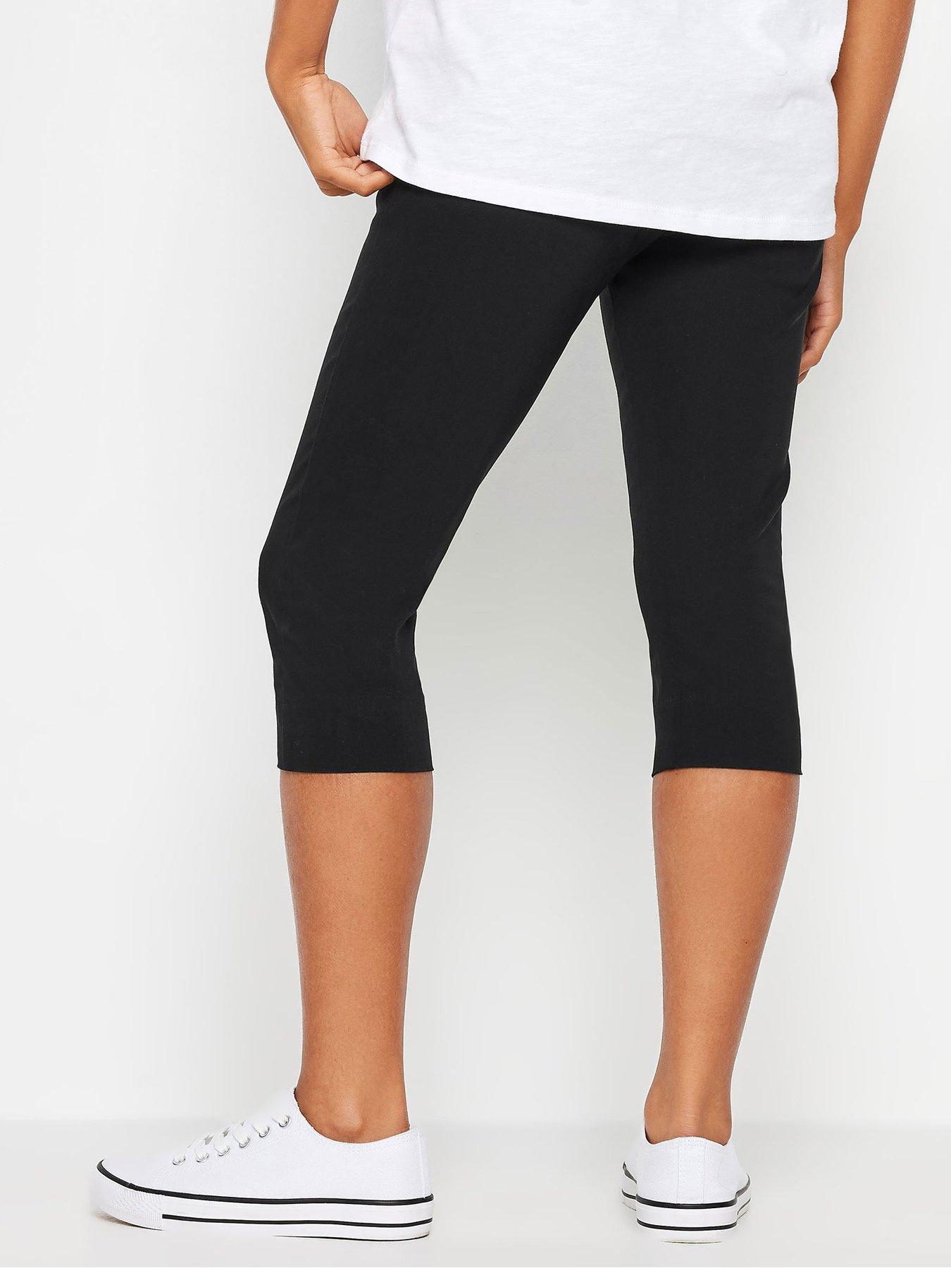 mco-petite-crop-bengaline-trousers-blackstillFront