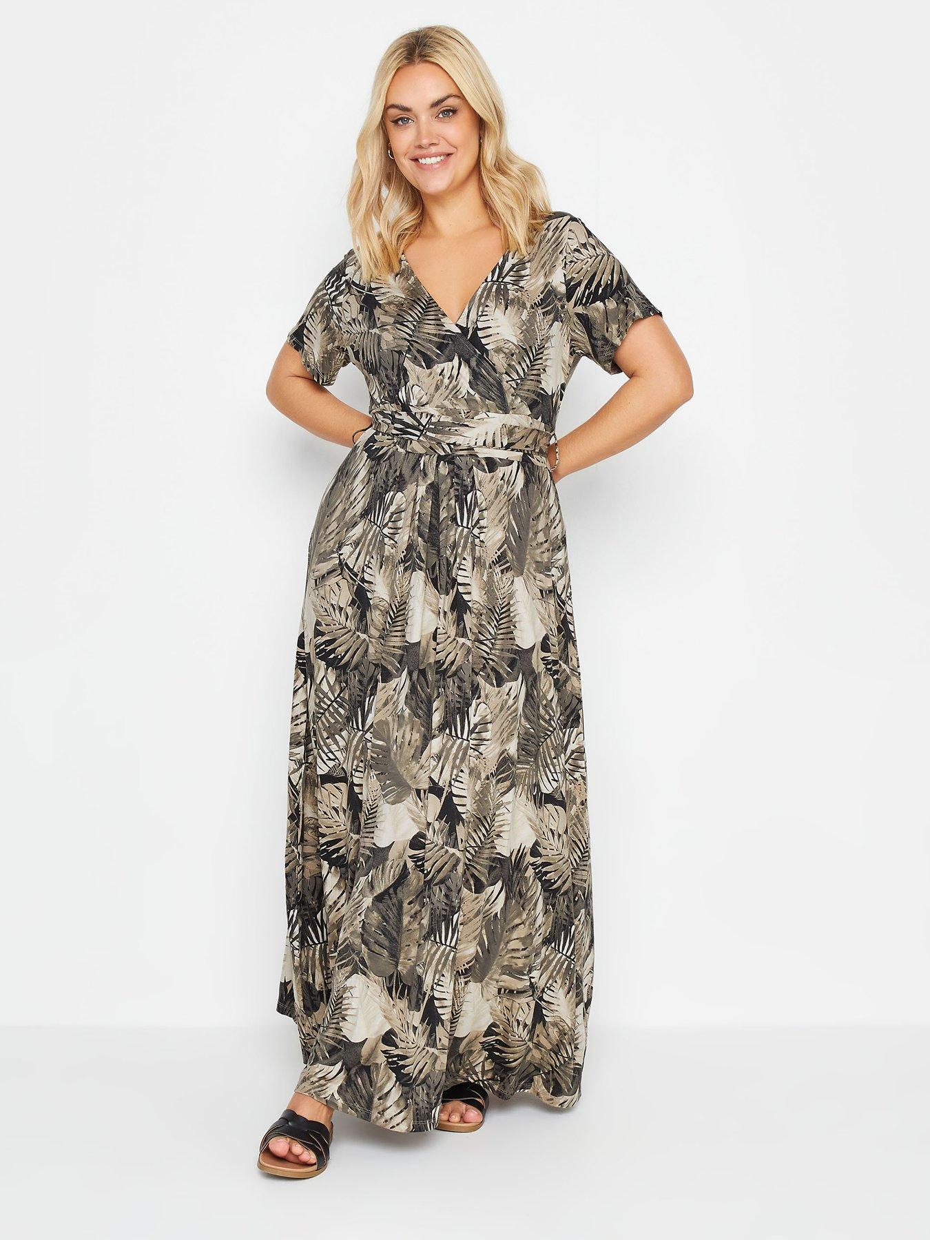 yours-curve-leaf-print-wrap-maxi-dressback