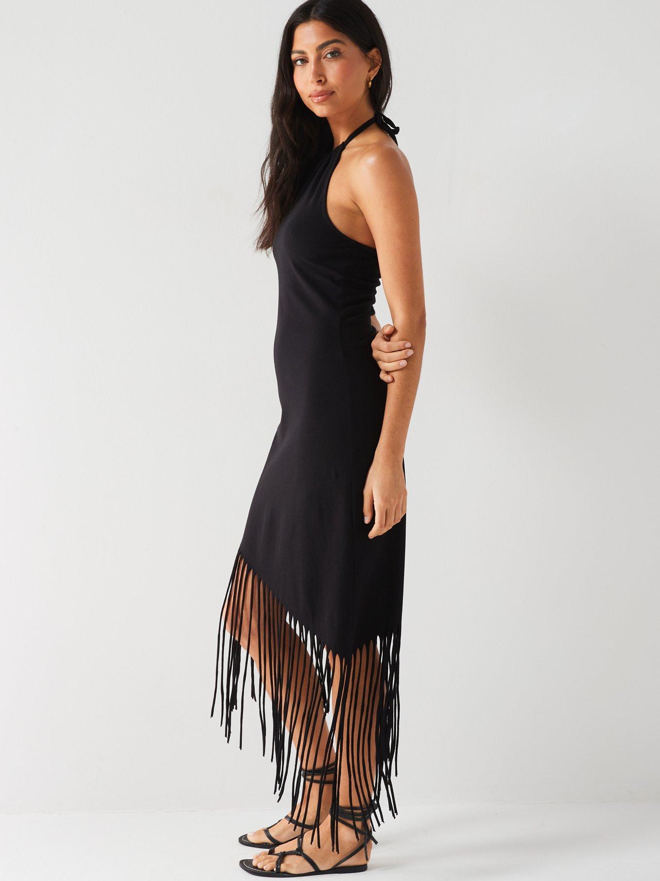 v-by-very-sleeveless-jersey-halterneck-fringe-midi-dress-blackback