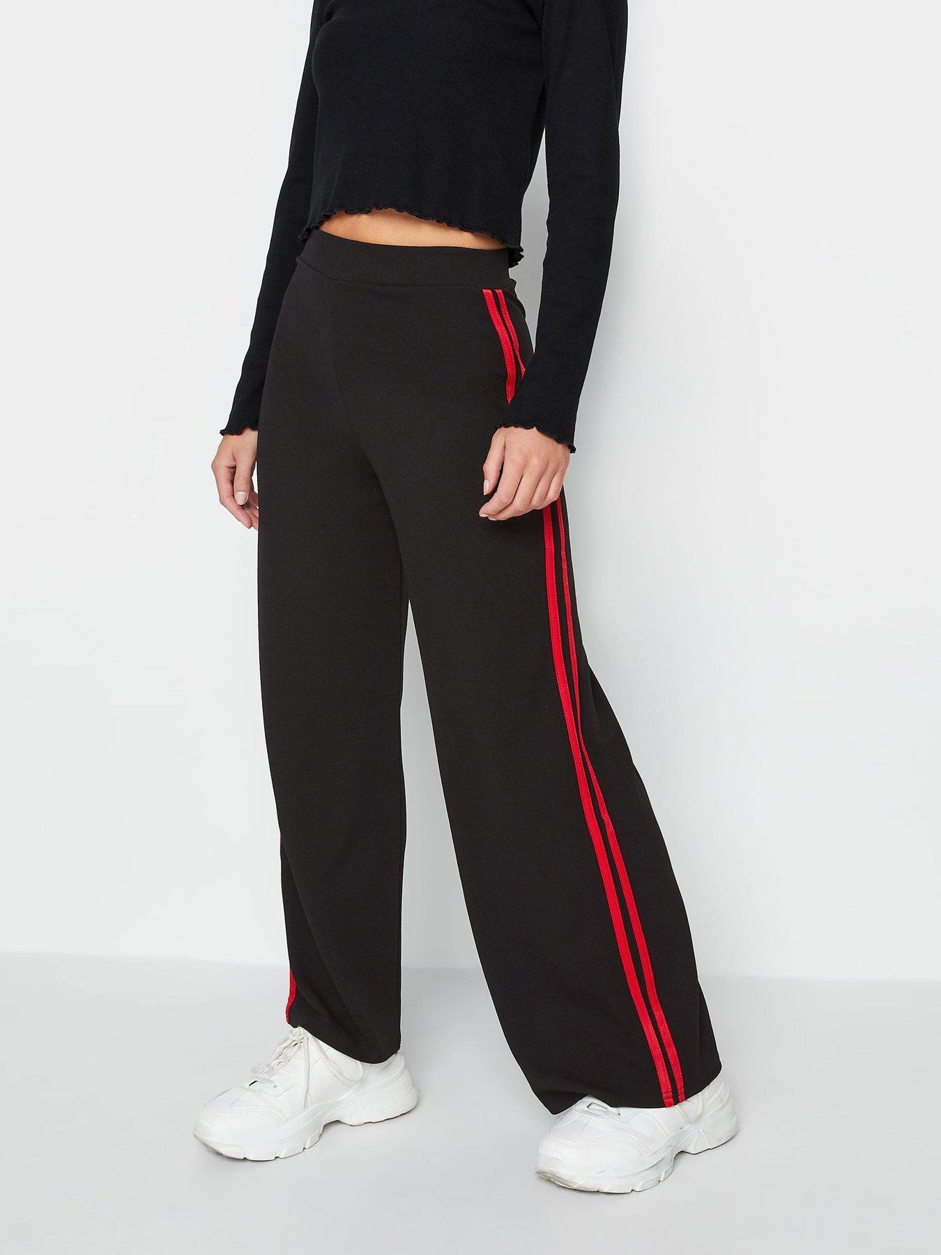 pixiegirl-petite-red-side-stripe-wide-leg-scuba-trousers