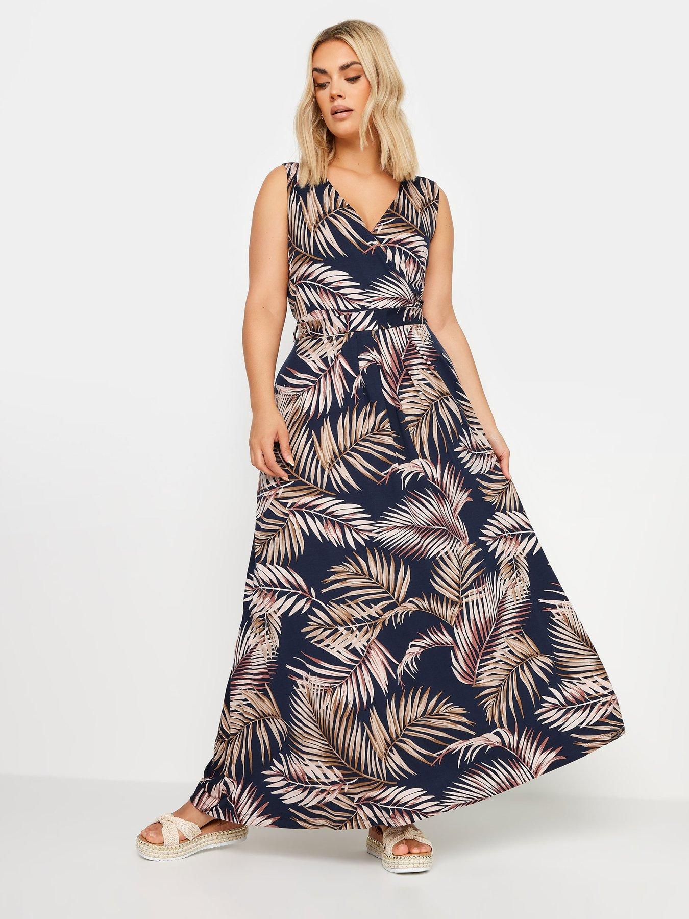 yours-curve-sleeveless-wrap-maxi-dress-navy-palmback