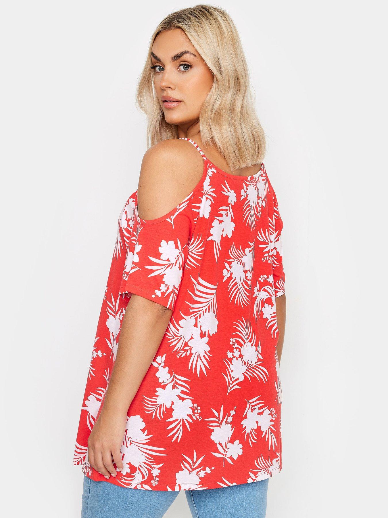 yours-curve-strappy-cold-shoulder-red-silhouette-tropicalstillFront