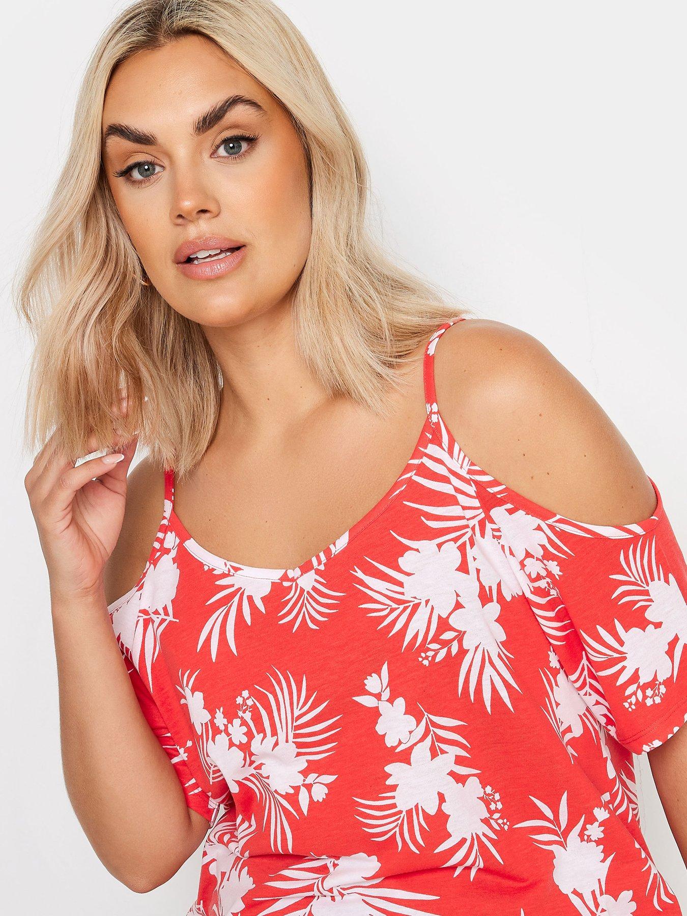 yours-curve-strappy-cold-shoulder-red-silhouette-tropicaloutfit