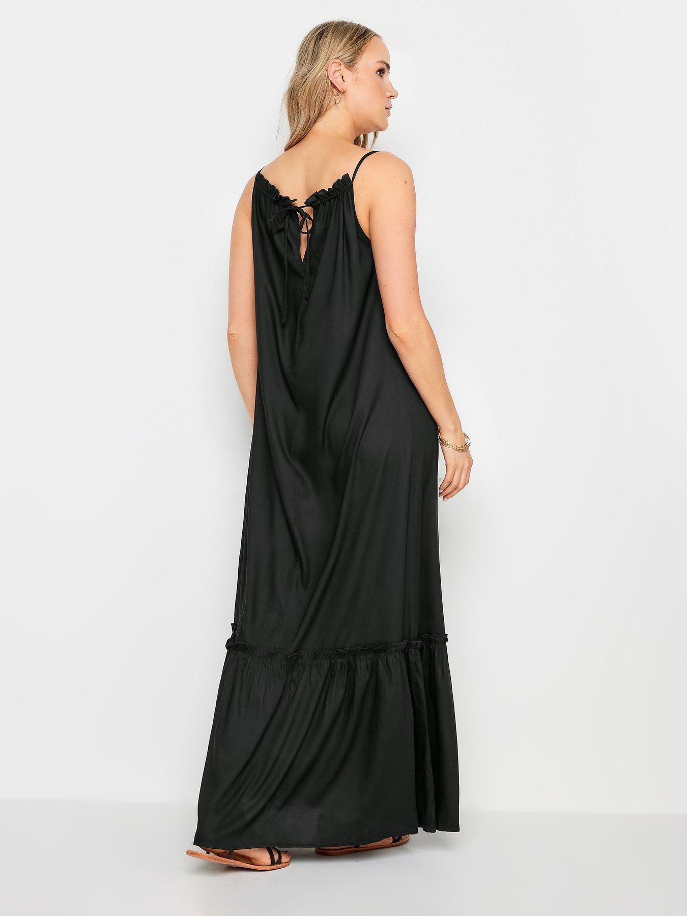 long-tall-sally-tall-black-maxi-halter-ruched-neck-dressstillFront