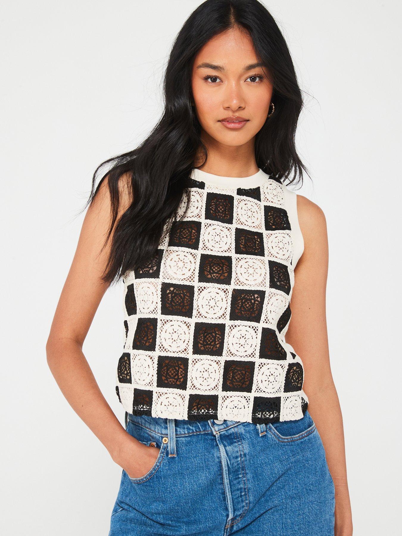 v-by-very-crochet-sleeveless-high-neck-top-print