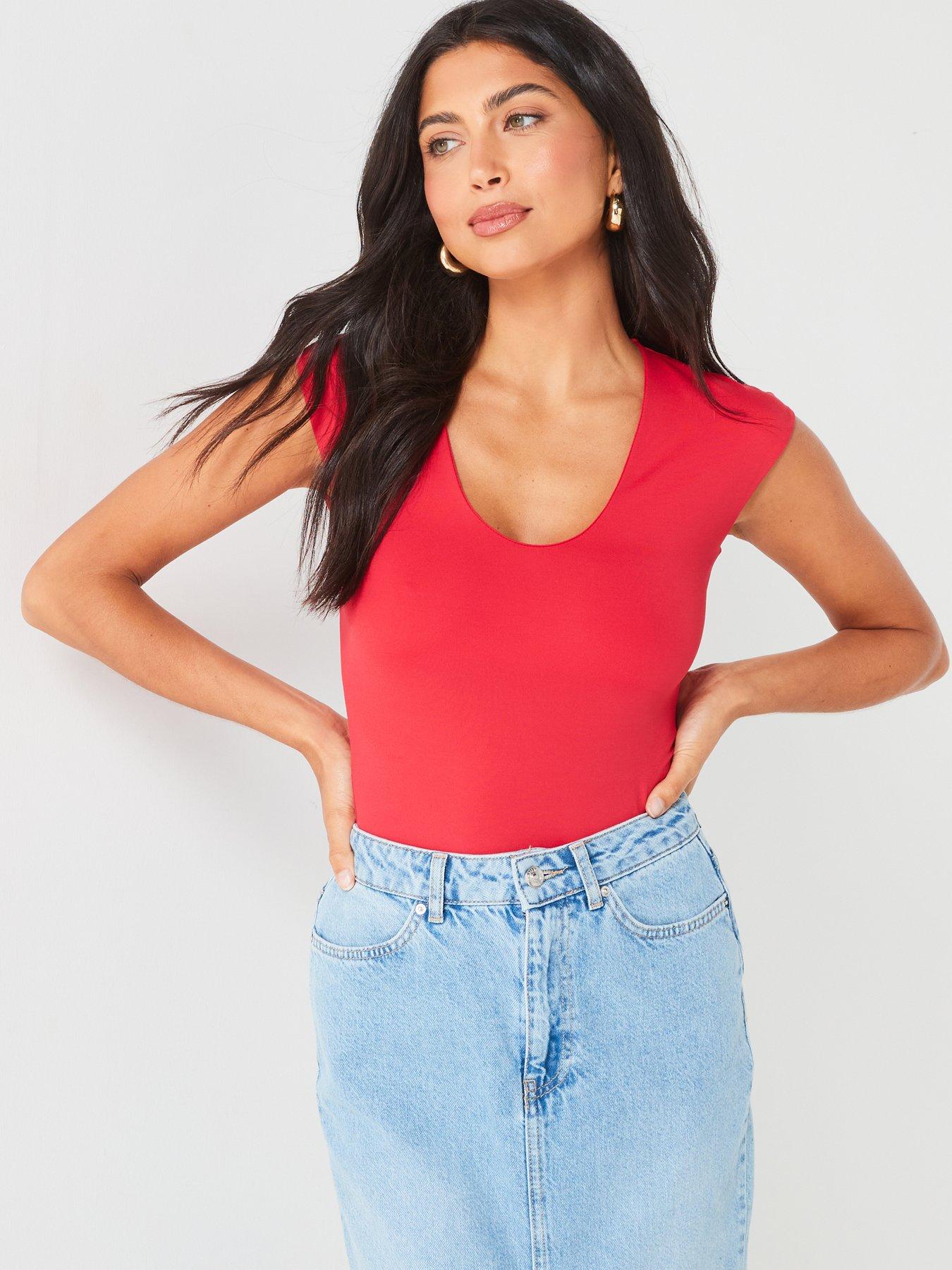 v-by-very-scooped-neck-bodysuit-red