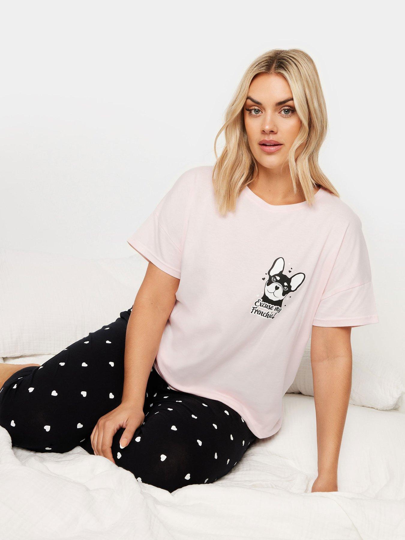 yours-curve-excuse-my-frenchie-sleep-tee-cuffed-pj-set-pink