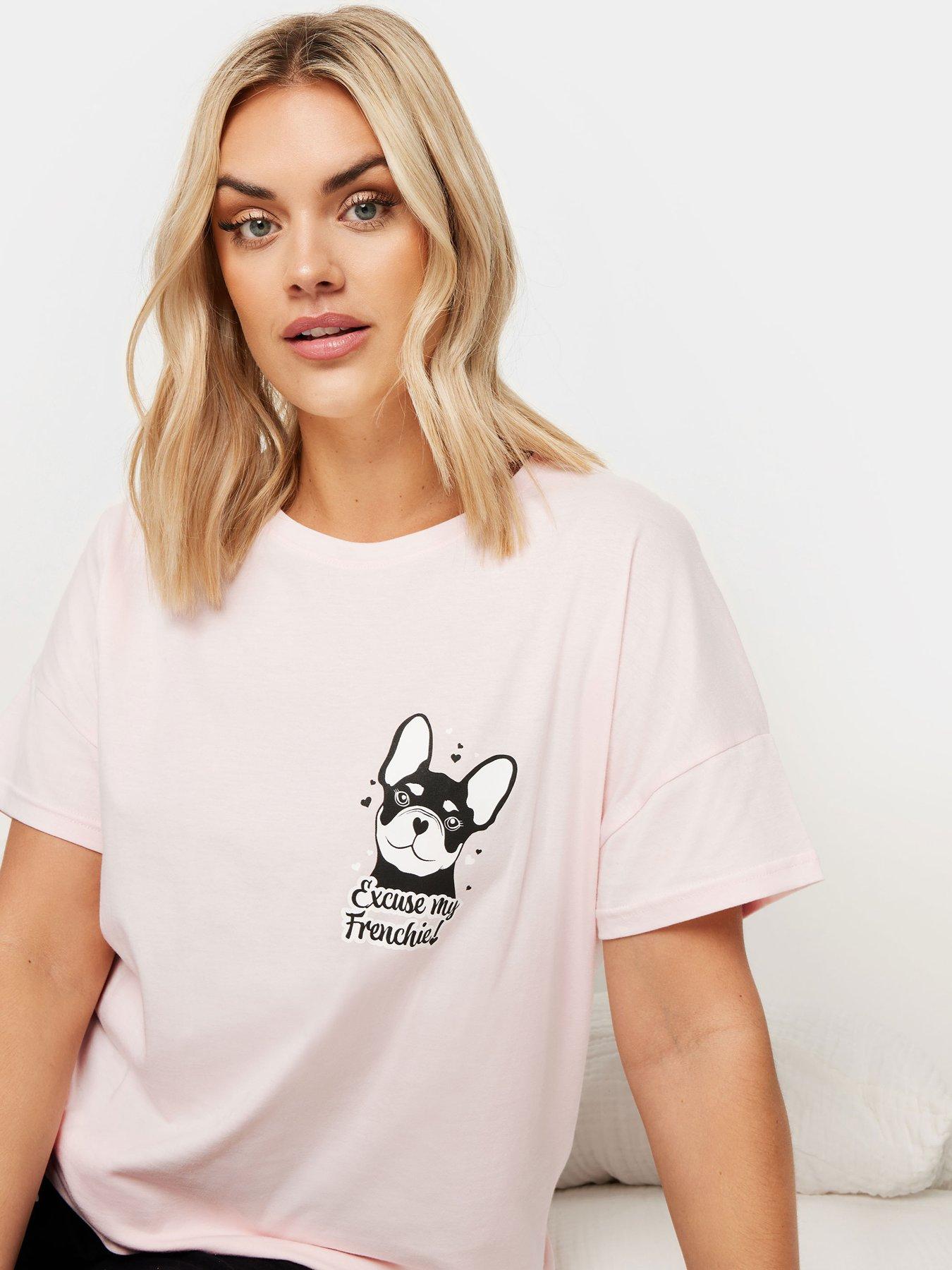 yours-curve-excuse-my-frenchie-sleep-tee-cuffed-pj-set-pinkoutfit