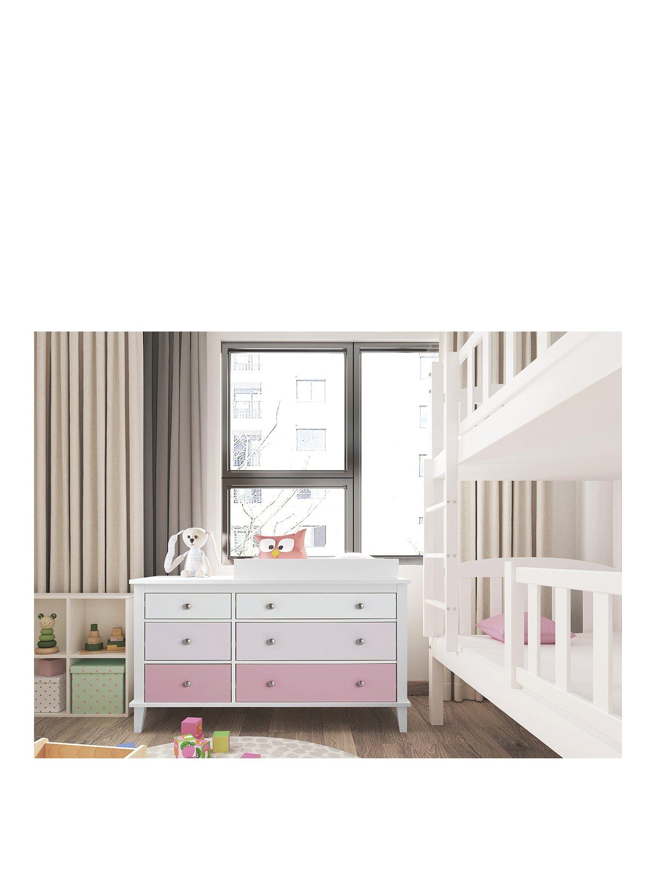 Little Seeds Monarch Hill 6-Drawer Kids Dresser - Hunter Green With Gold Handles