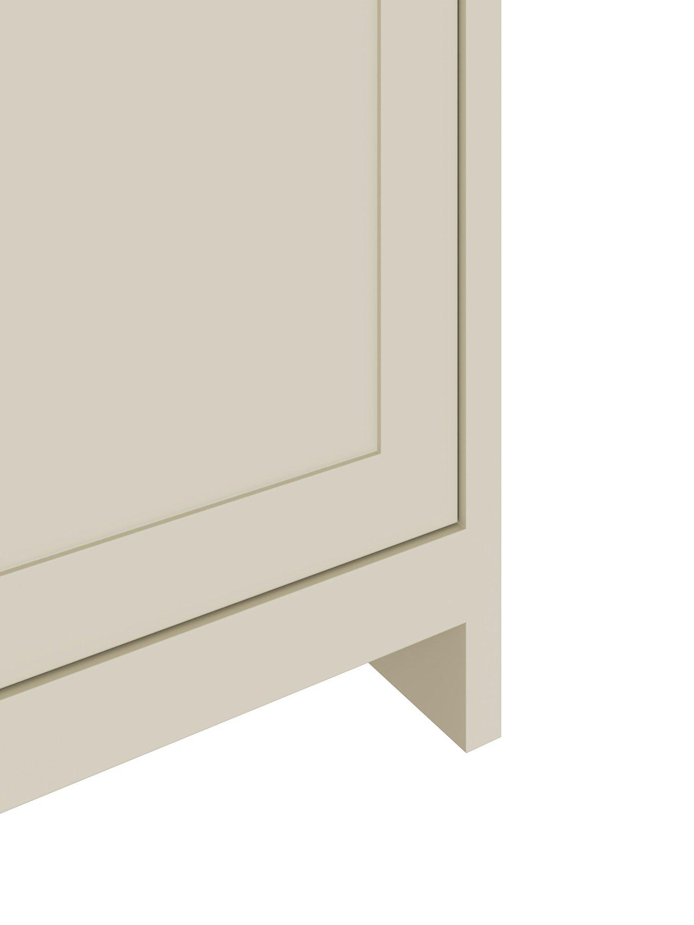 Image 5 of 6 of GFW Lancaster 2 Door Shoe Cabinet - Cream/Oak