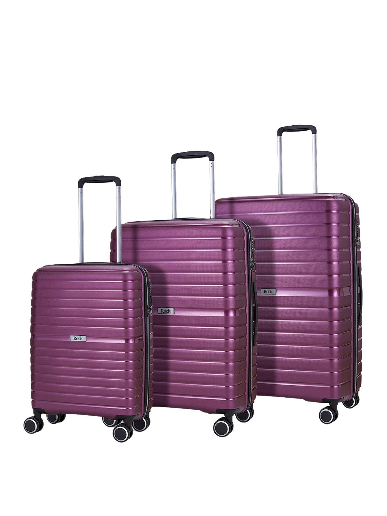 Rock Luggage Hydra-Lite 3-Piece Suitcase Set (Purple)
