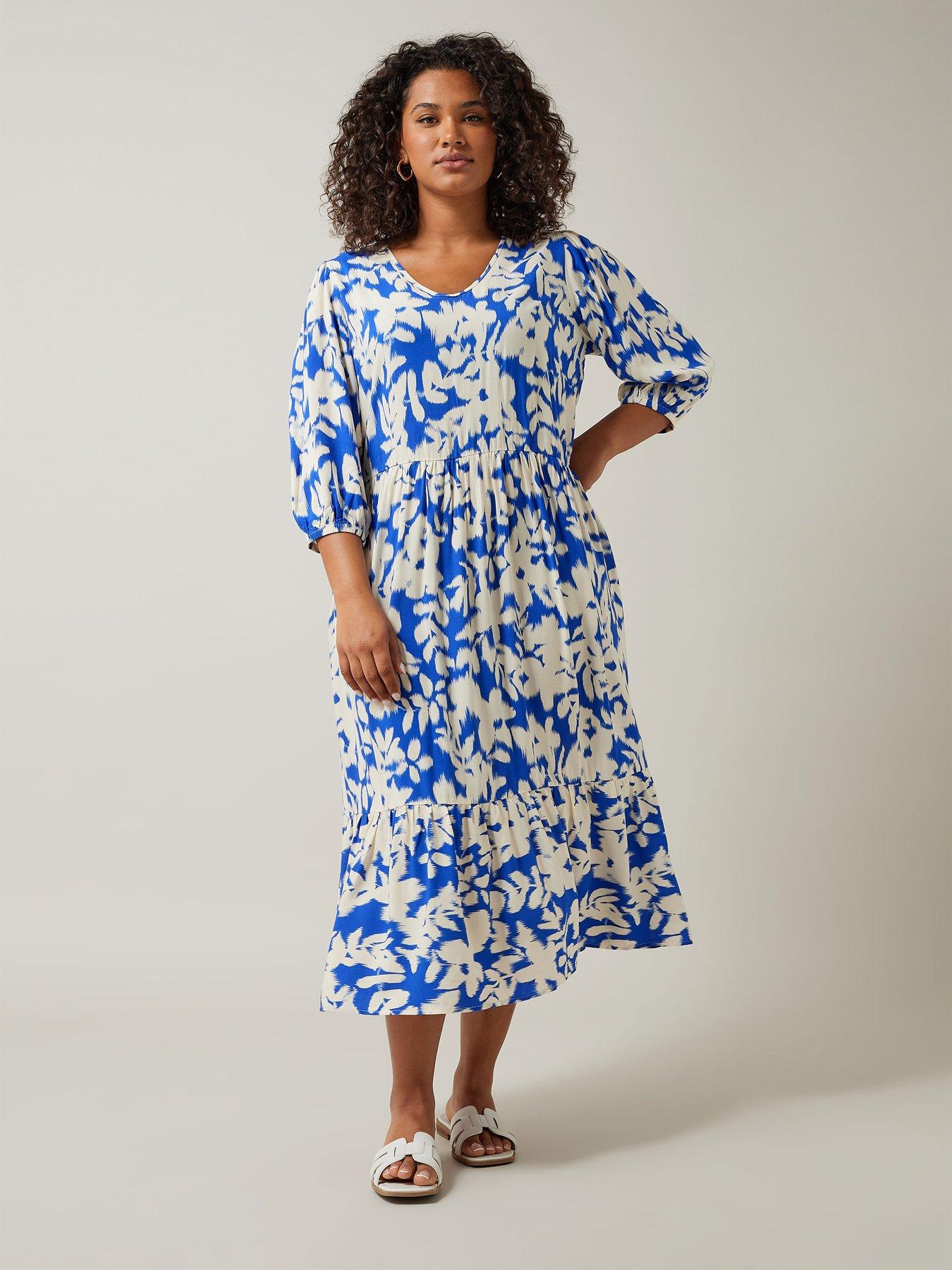 evans-tea-dress-blue-print