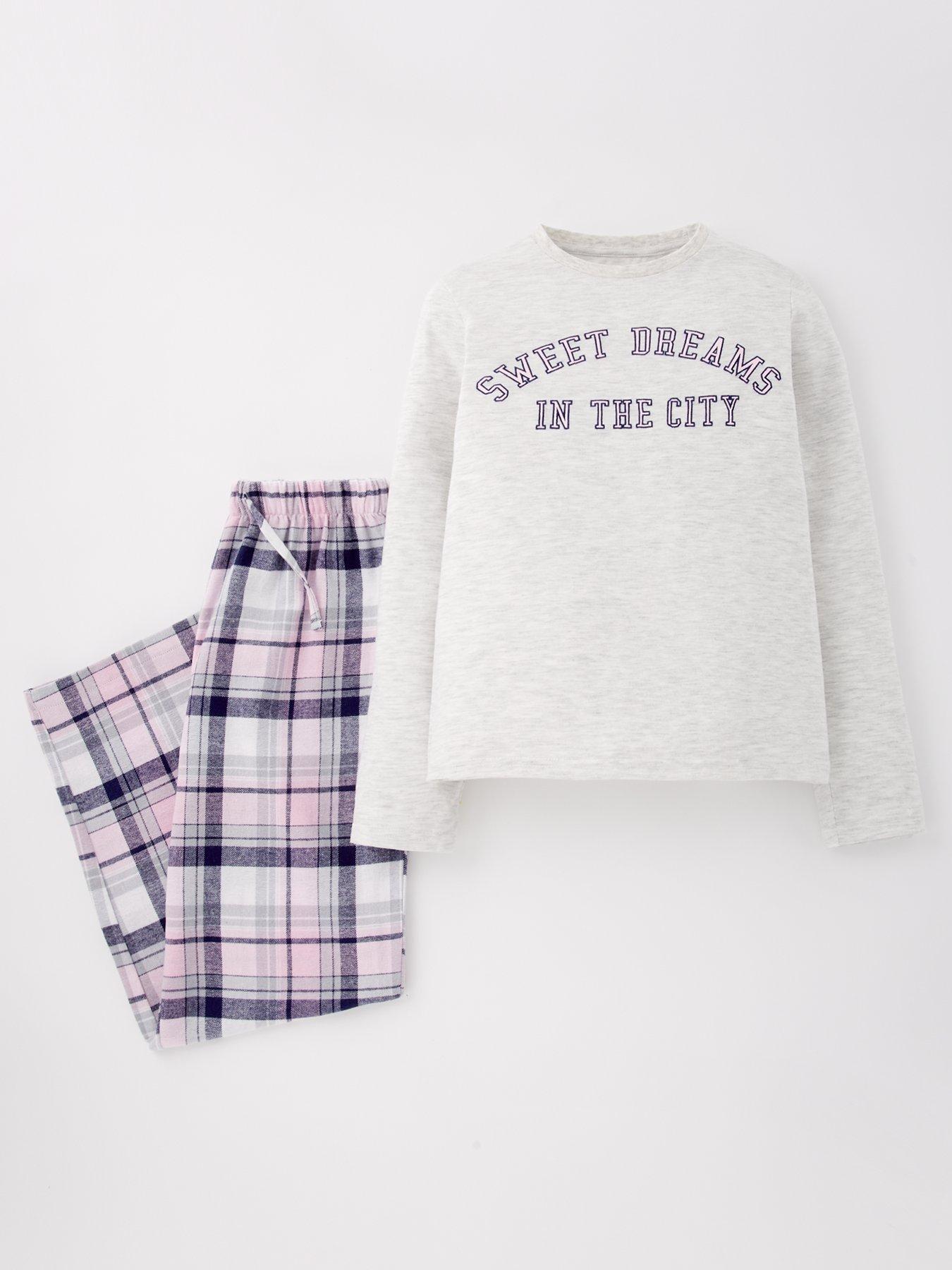 v-by-very-girls-2-pack-check-woven-pyjama-multioutfit