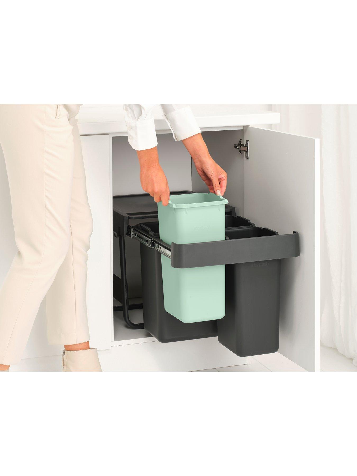 Image 2 of 8 of Brabantia Sort &amp; Go Built-In Bin &ndash; 10 + 10 + 20-litre capacity
