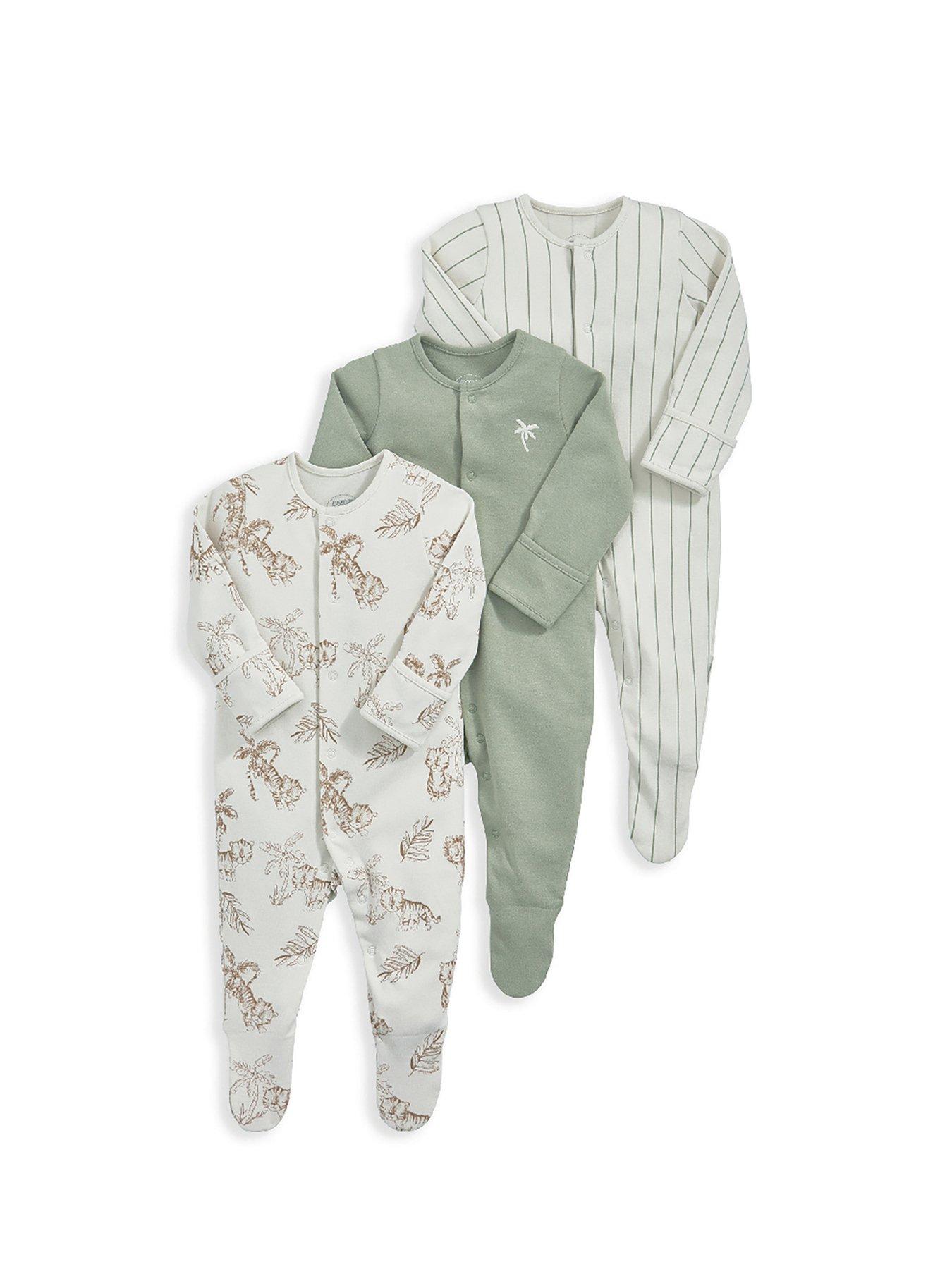 mamas-papas-baby-boys-3-pack-jungle-sleepsuits-beige