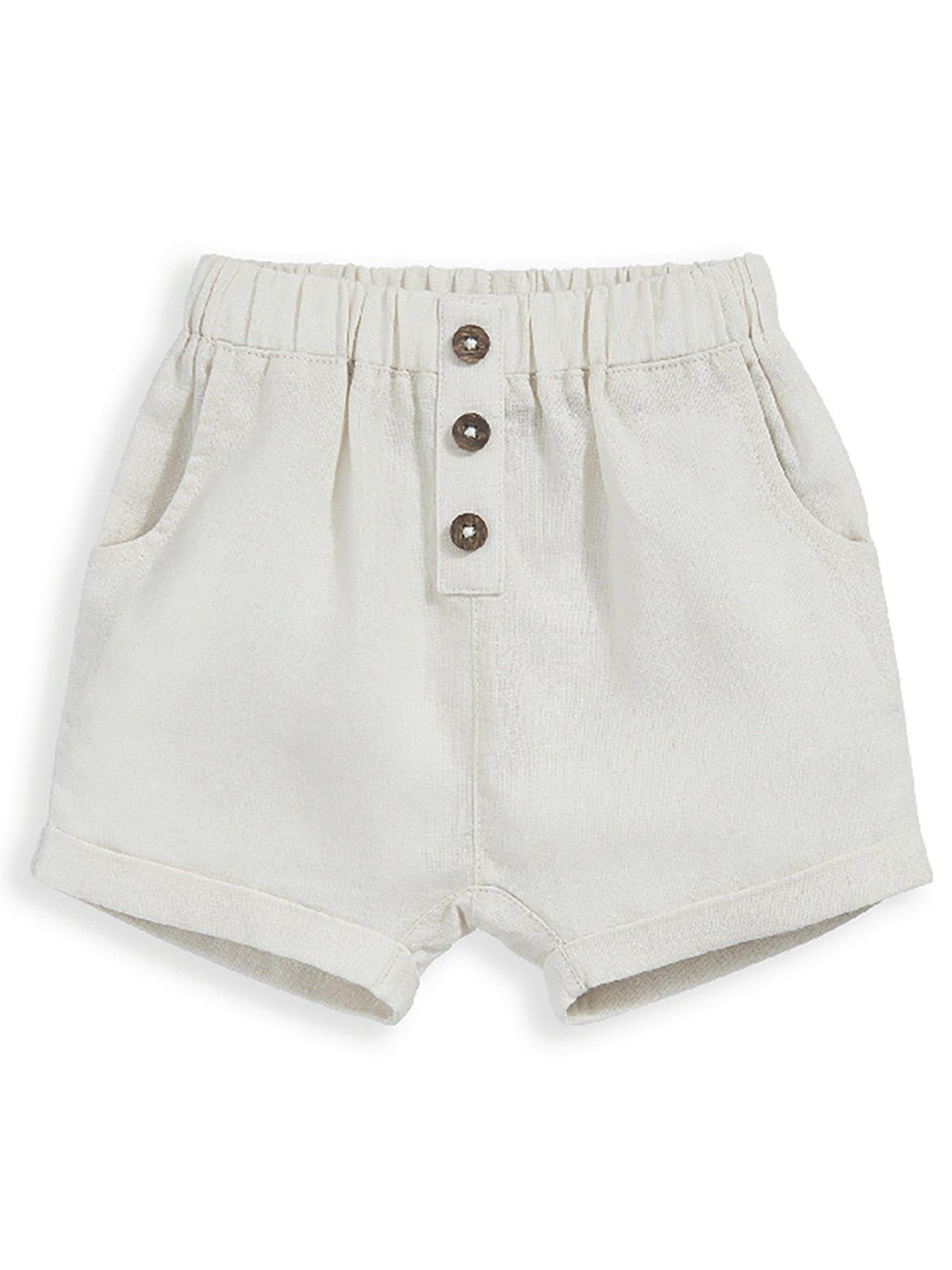 mamas-papas-baby-boys-linen-short-beige