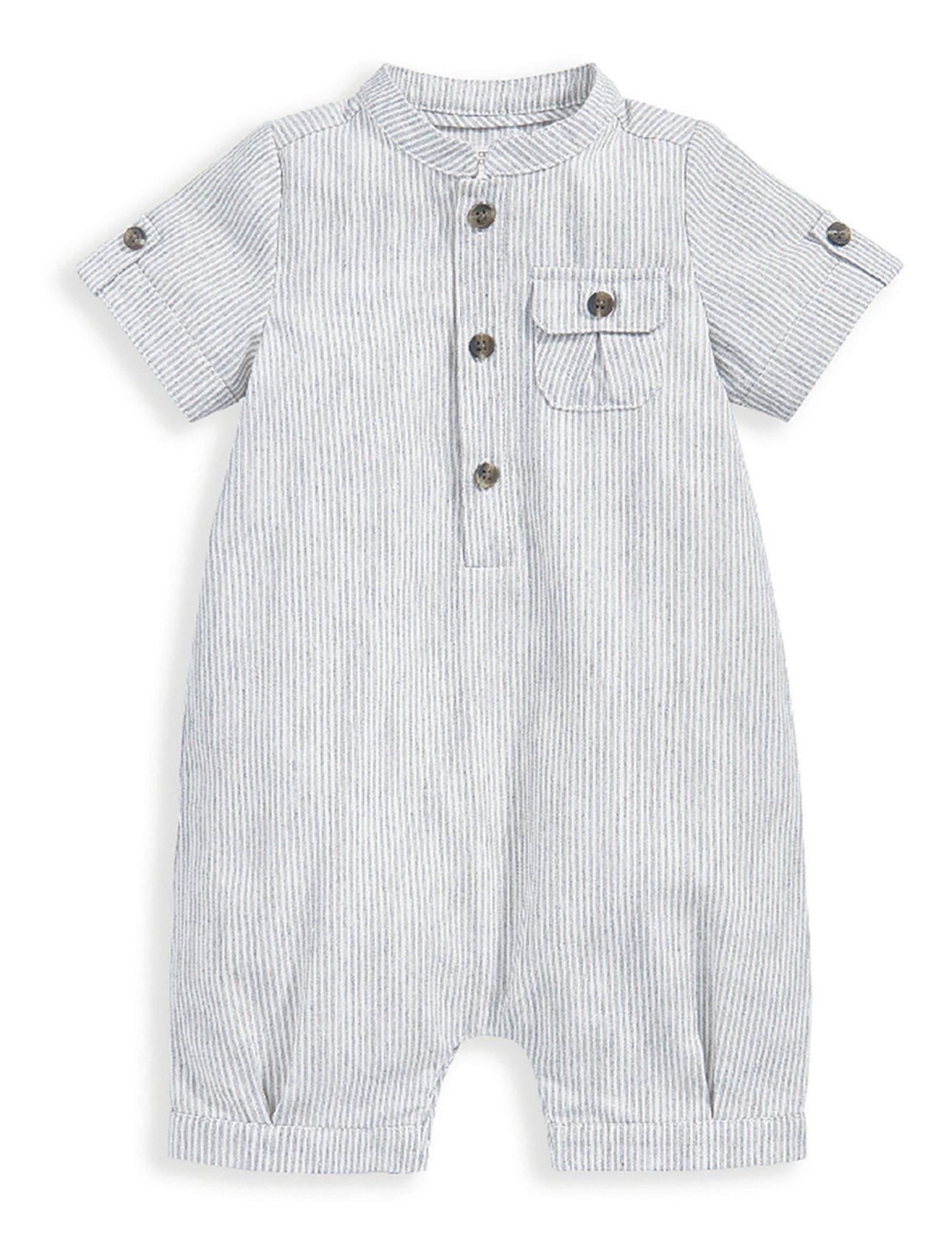 Image 1 of 2 of Mamas & Papas Baby Boys Stripe Romper - Multi