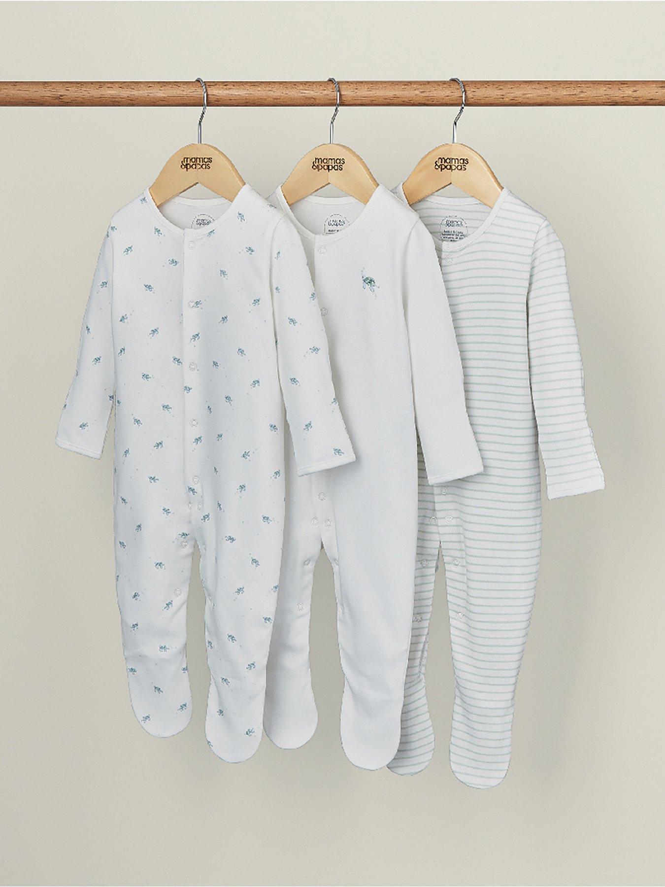 mamas-papas-baby-boys-3-pack-turtle-sleepsuits-bluestillFront