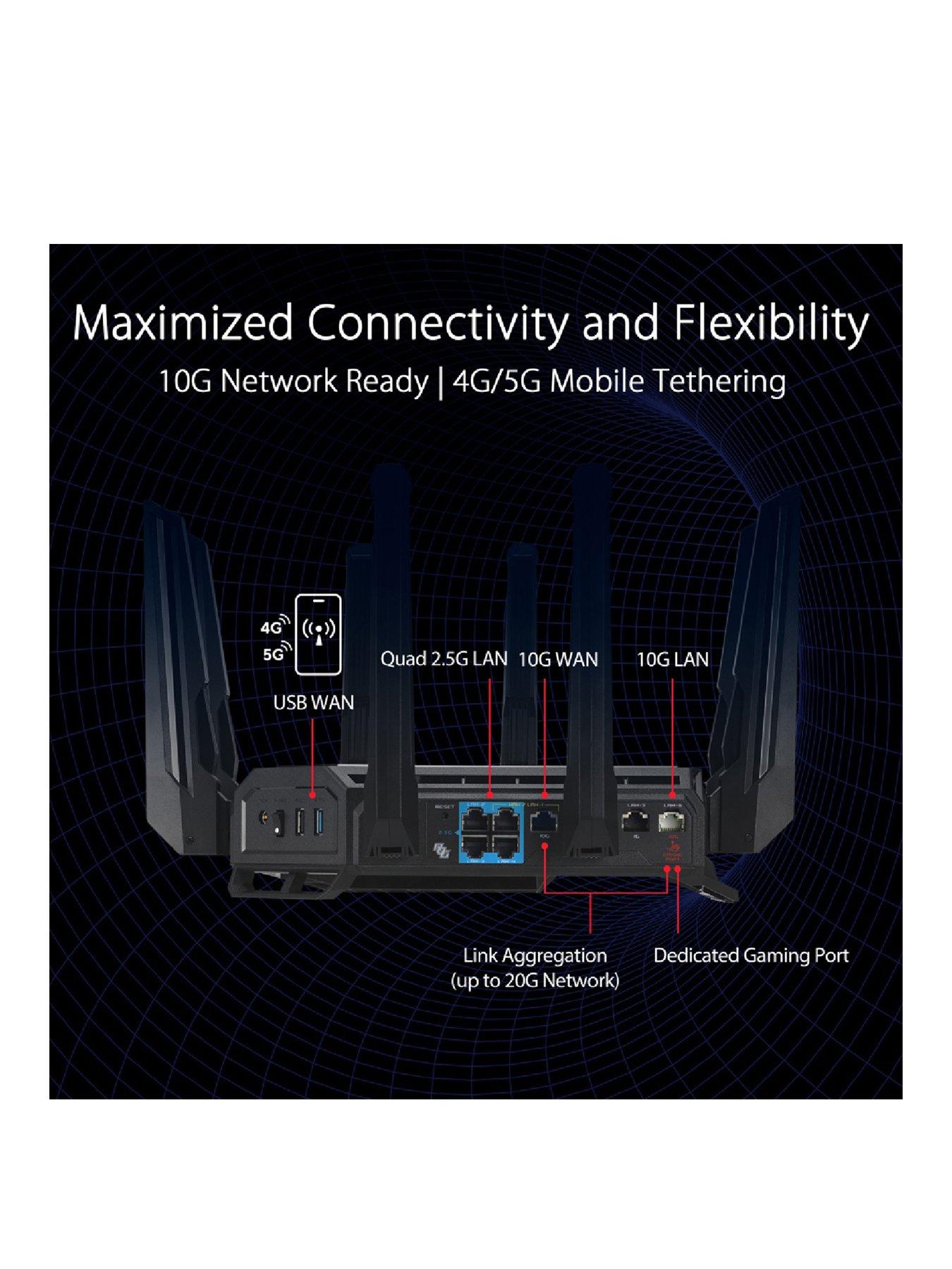 Image 3 of 7 of Asus ROG Rapture GT-BE98&nbsp;Quad-Band WiFi 7 AiMesh Extendable Router