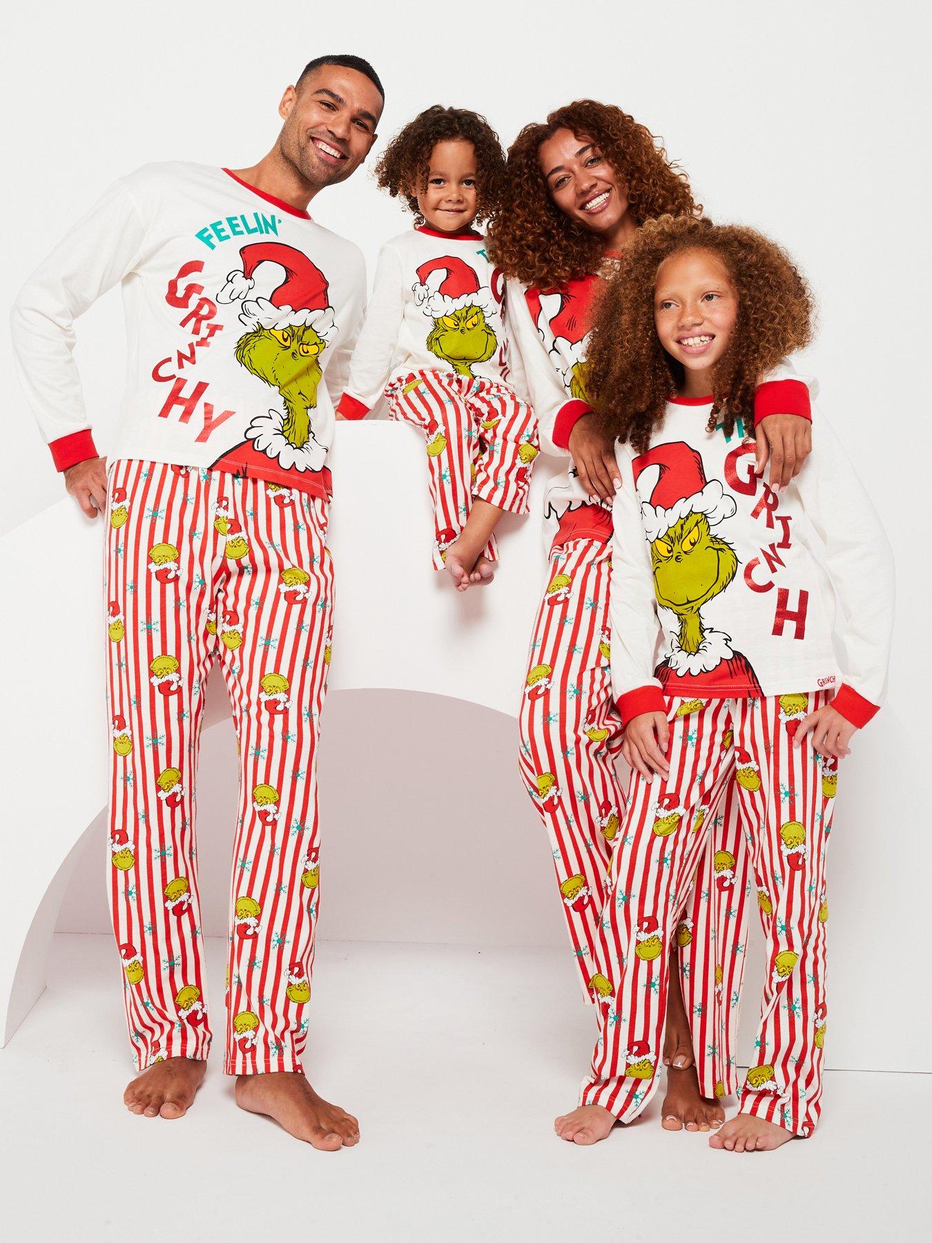 The Grinch Mens The Grinch Family Christmas Pyjama Multi Very