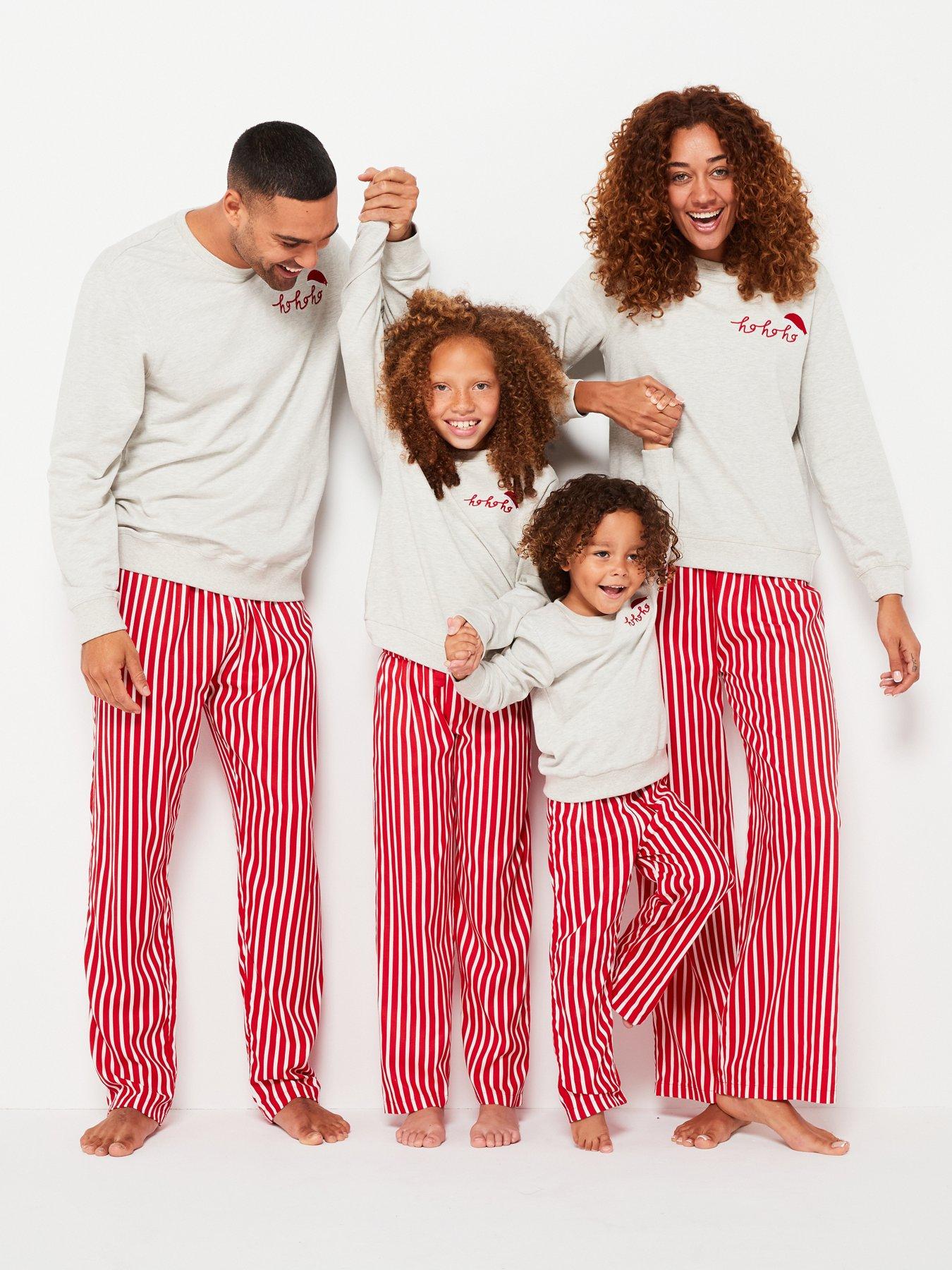 mini-v-by-very-kids-family-christmas-unisex-woven-stripe-and-sweat-top-pyjama-greyred