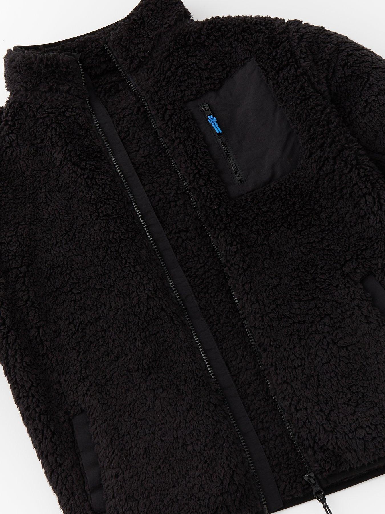 Image 3 of 4 of V by Very Boys Athleisure Borg Jacket - Black